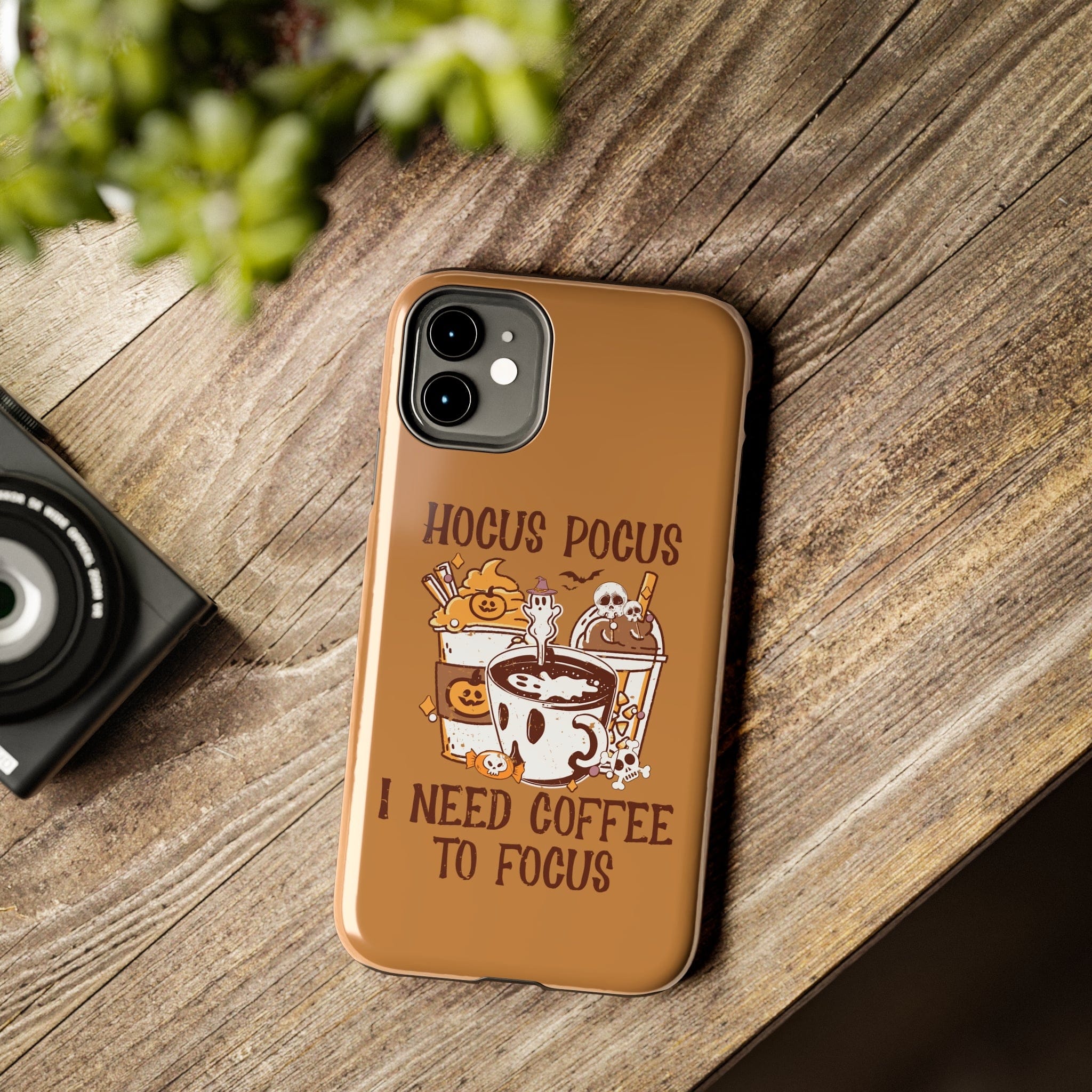 Printify Phone Case iPhone 11 Hocus Pocus I need Coffee to Focus   - Tough Phone Cases