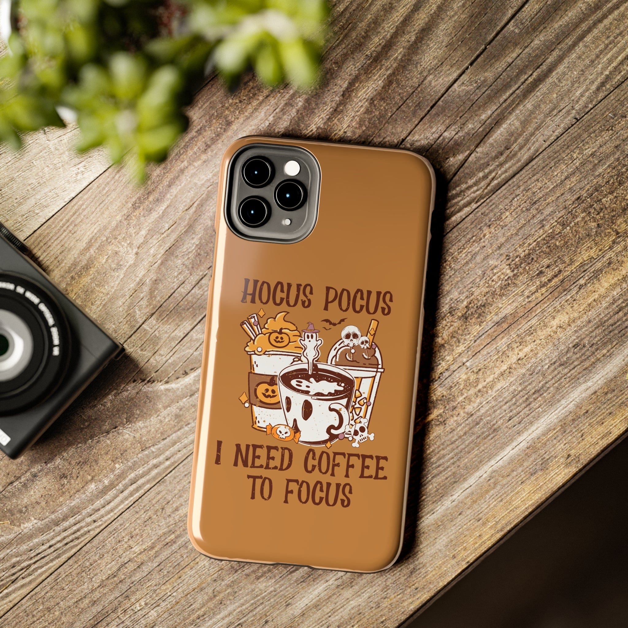 Printify Phone Case iPhone 11 Pro Max Hocus Pocus I need Coffee to Focus   - Tough Phone Cases