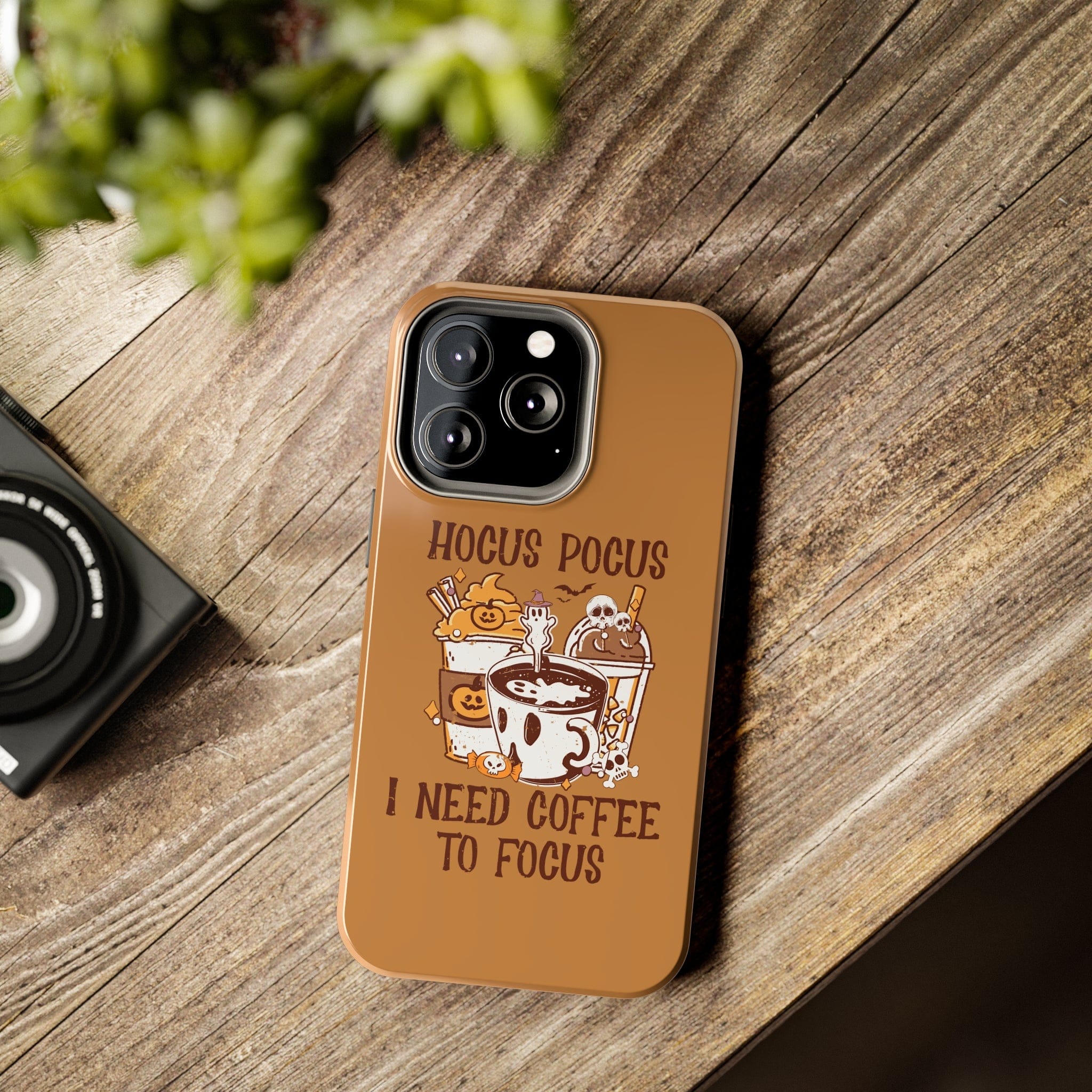 Printify Phone Case iPhone 13 Pro Hocus Pocus I need Coffee to Focus   - Tough Phone Cases