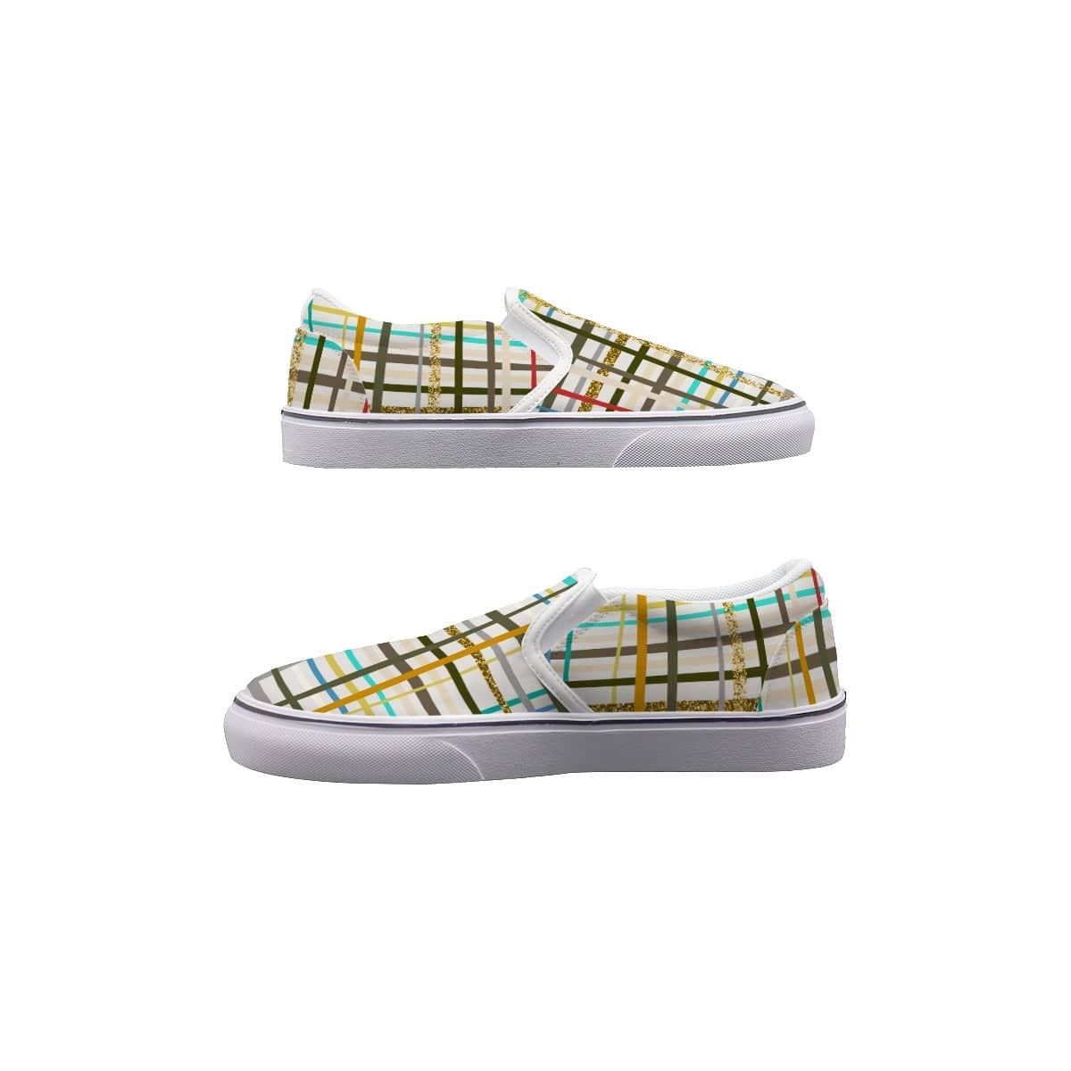 Yoycol Plaid Walkers - Women's Slip On Sneakers