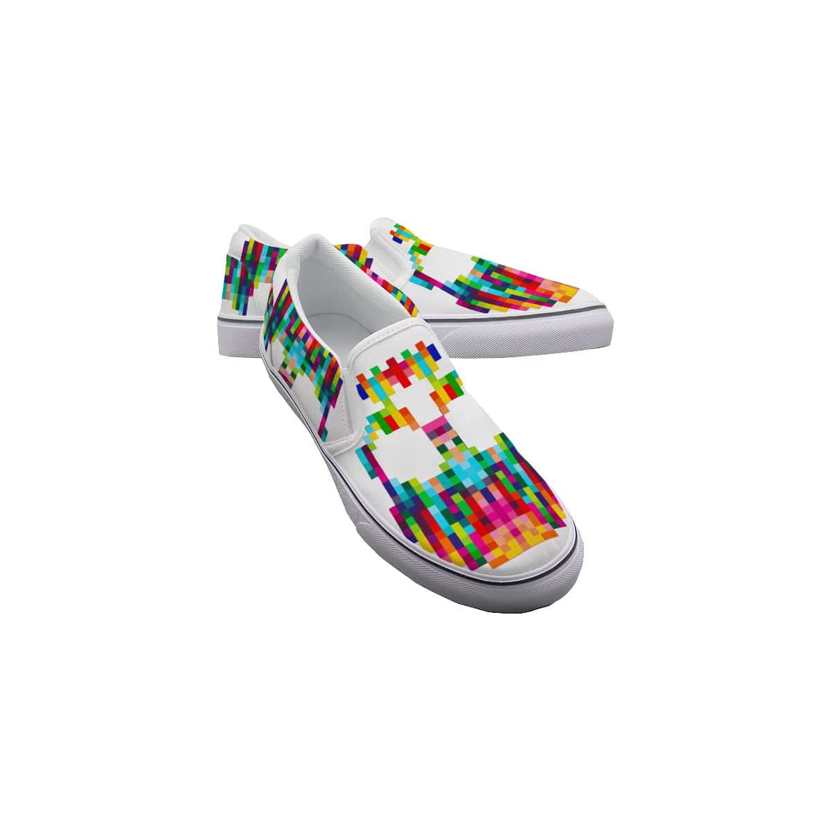 Yoycol White / US6(EUR36) Pointillism Parade - Women's Slip On Sneakers