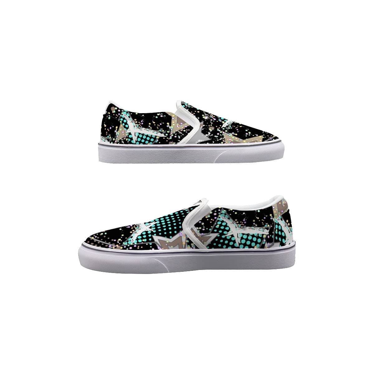 Yoycol Polka Mint - Women's Slip On Sneakers