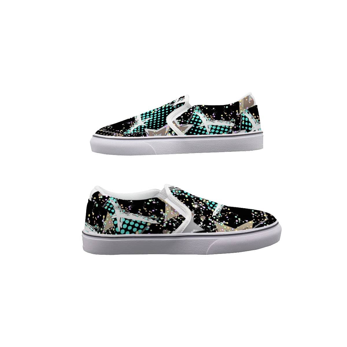 Yoycol Polka Mint - Women's Slip On Sneakers