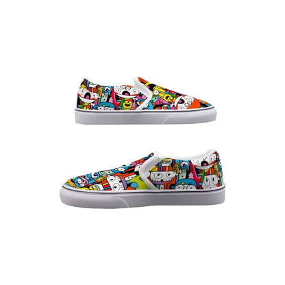 Yoycol Quirky Friend or Foe - Women's Slip On Sneakers