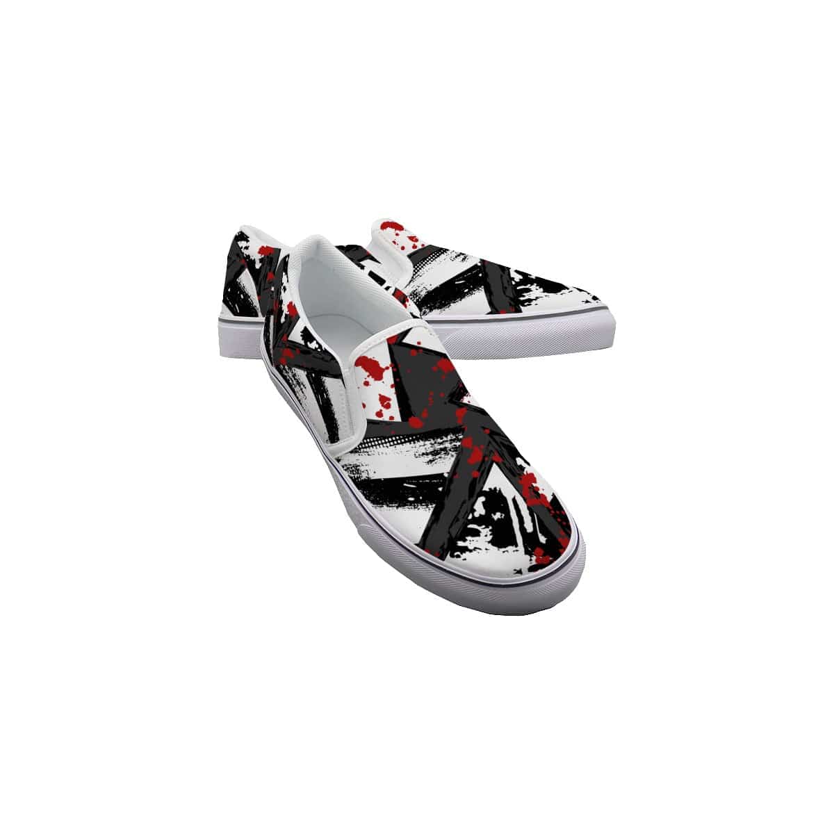 Yoycol White / US6(EUR36) Rojo Noir - Women's Slip On Sneakers
