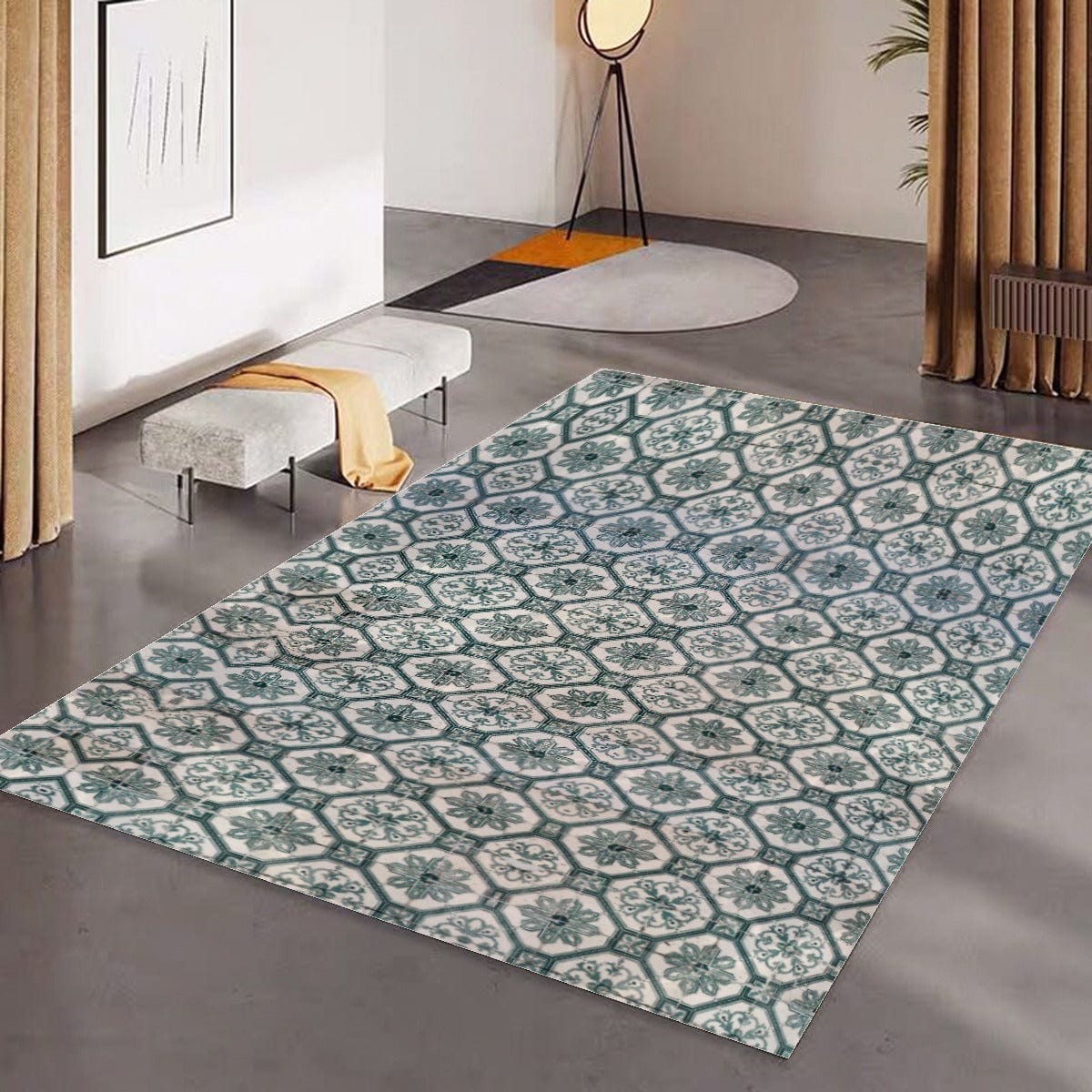 Yoycol Rug Italian Blue - Foldable Rectangular Floor Mat