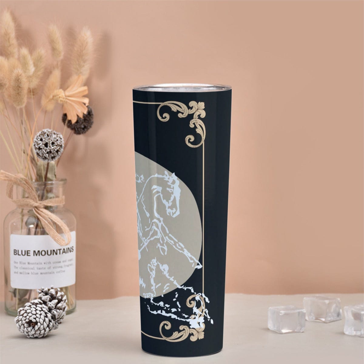 Yoycol U / White Skinny Tumbler Stainless Steel with Lids 30OZ