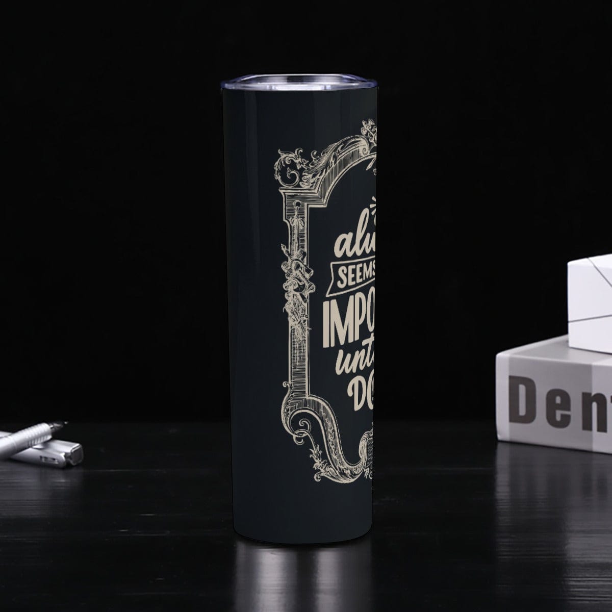 Yoycol U / White Skinny Tumbler Stainless Steel with Lids 30OZ