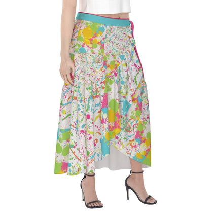 Yoycol skirt Paint Splatter - Women's Wrap Skirt