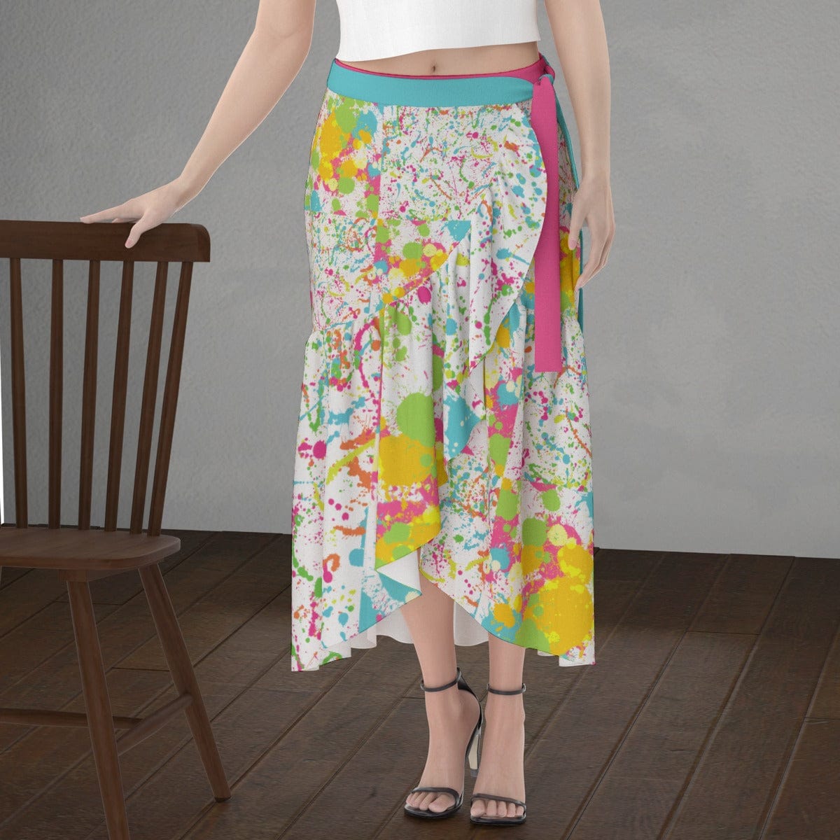 Yoycol skirt Paint Splatter - Women's Wrap Skirt