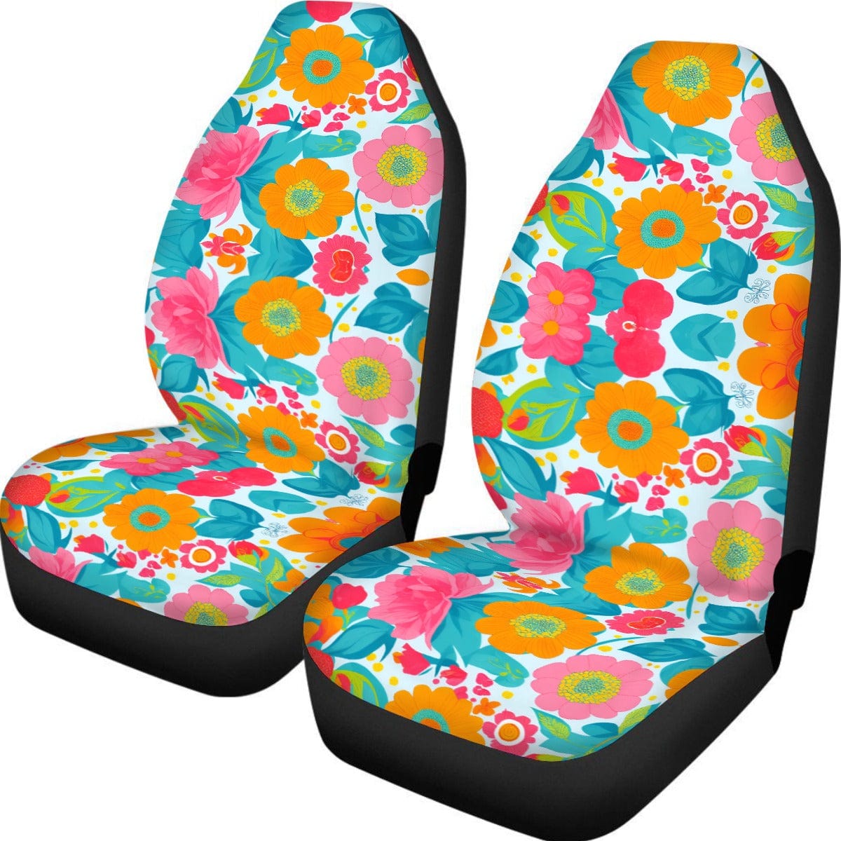 Yoycol U / White Summer Sun Floral - Universal Car Seat Cover With Thickened Back