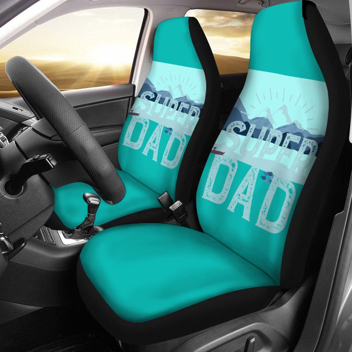 Yoycol U / White Super Dad - Gifts for Dad - Universal Car Seat Cover With Thickened Back