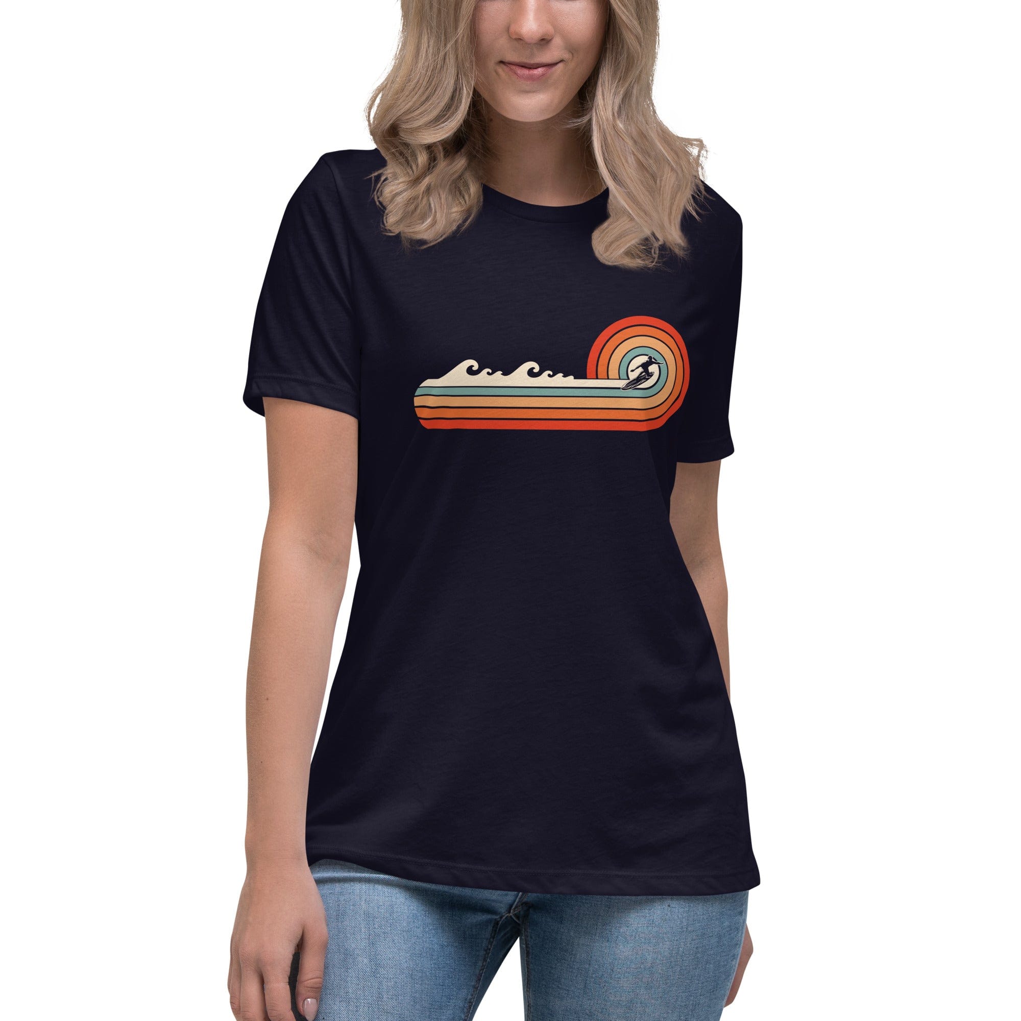 Spruced Roost Navy / S Surfs Up - Women's Relaxed T-Shirt - S-3XL