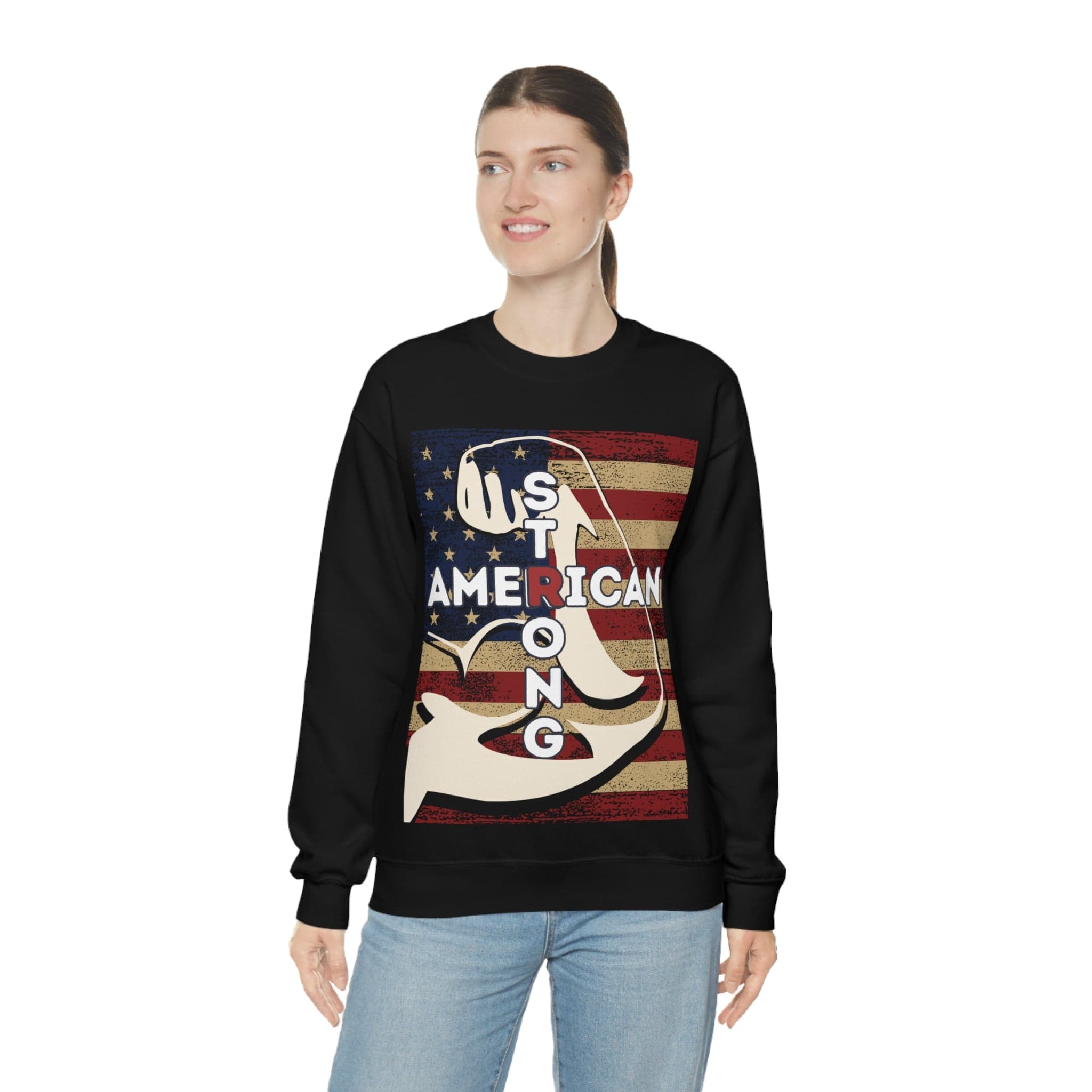 Printify Sweatshirt American Strong Unisex Heavy Blend™ Crewneck Sweatshirt