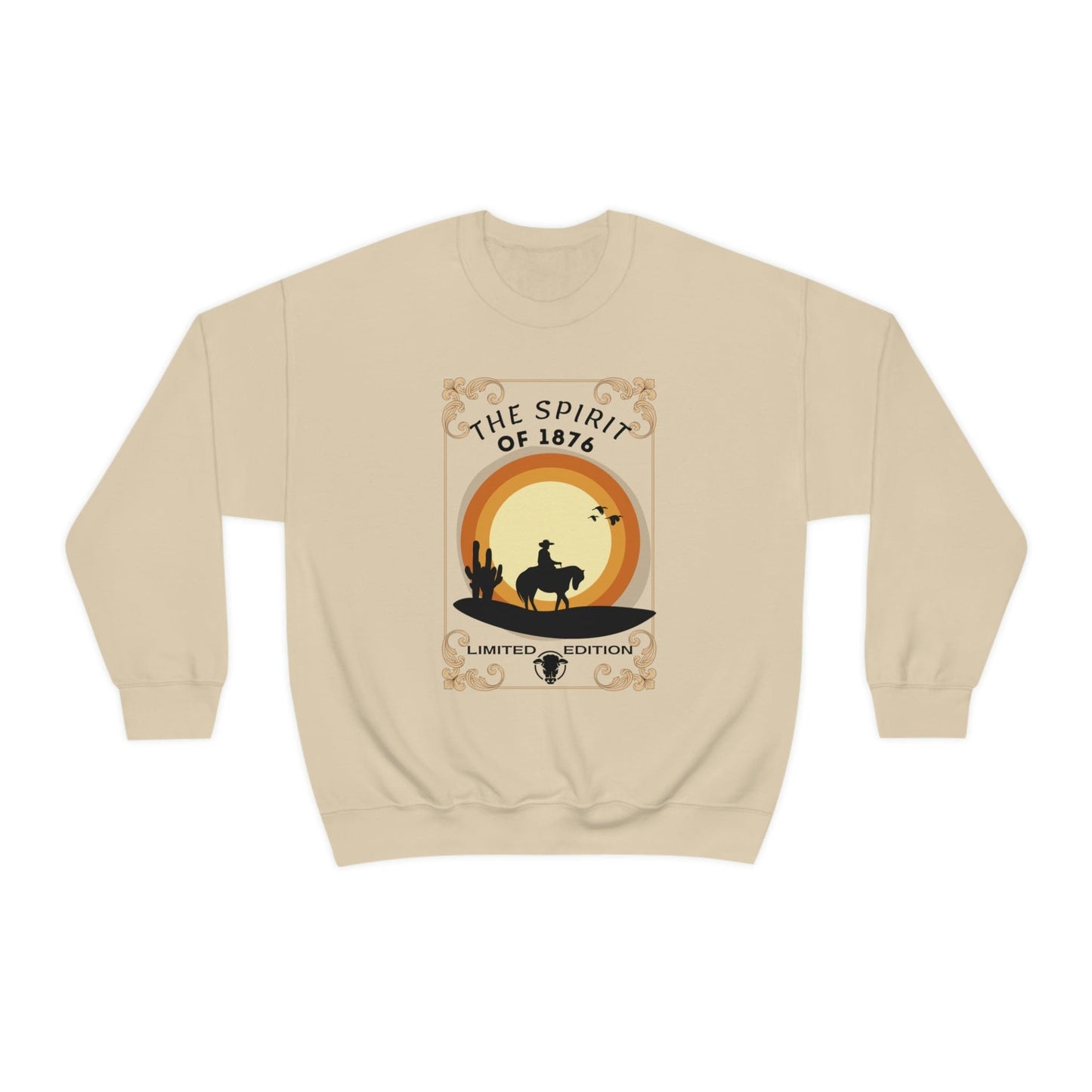 Printify Sweatshirt S / Sand Spirit of 1876 - Unisex Heavy Blend™ Crewneck Sweatshirt