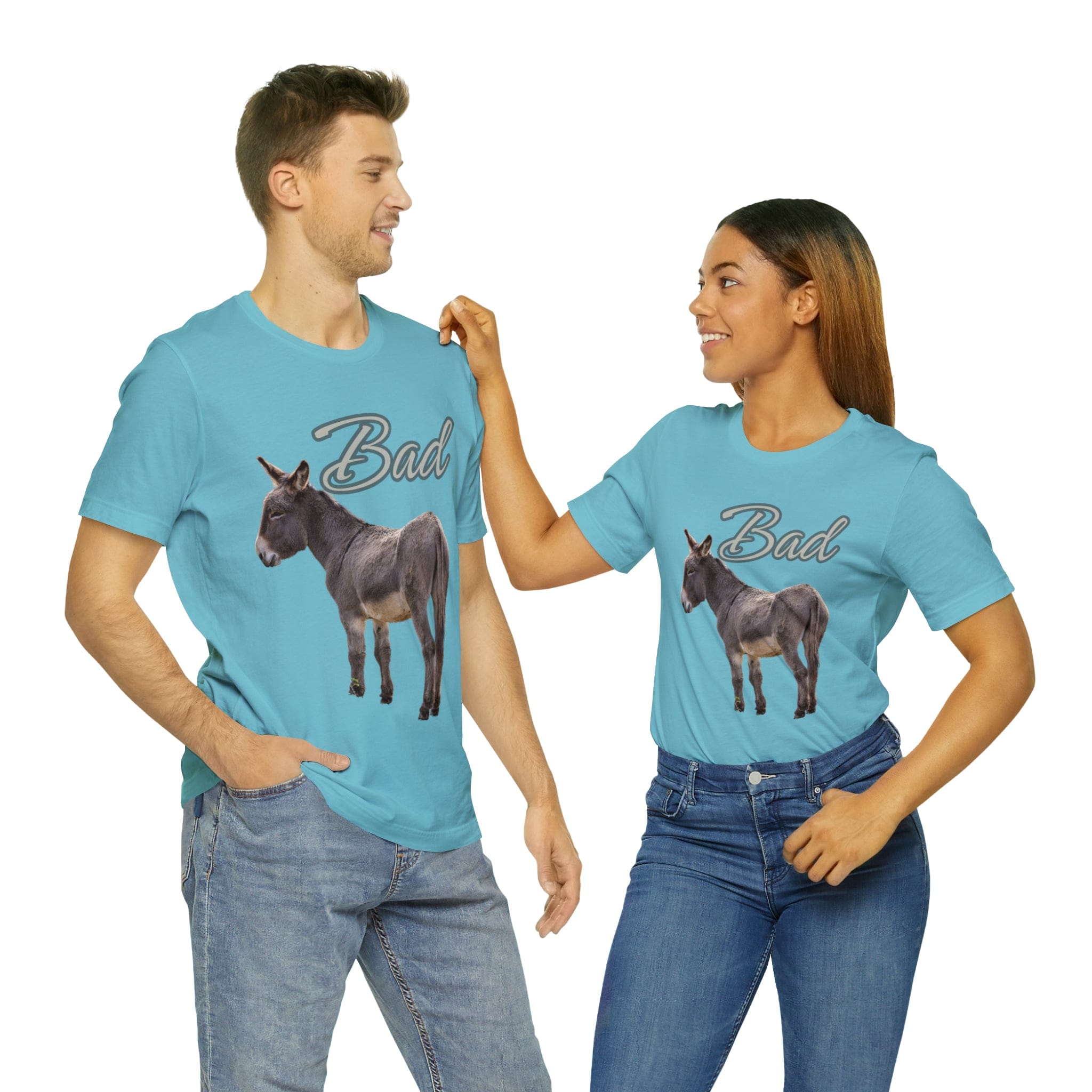 Printify T-Shirt Turquoise / S Bad Ass (Donkey) - Unisex Jersey Short Sleeve Tee