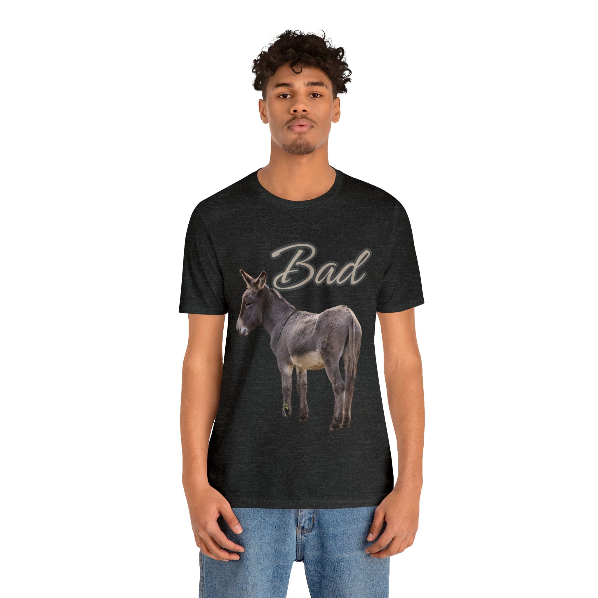 Printify T-Shirt Bad Ass (Donkey) - Unisex Jersey Short Sleeve Tee