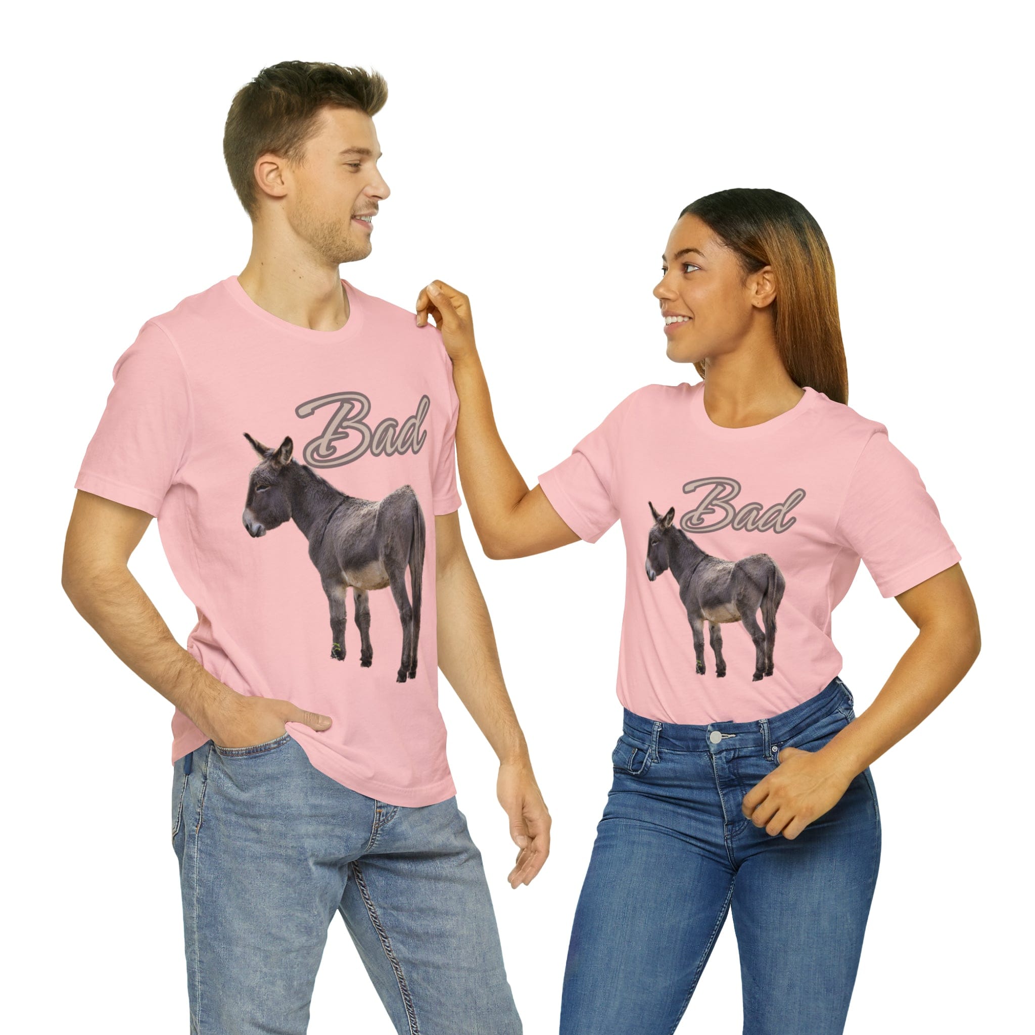 Printify T-Shirt Pink / S Bad Ass (Donkey) - Unisex Jersey Short Sleeve Tee
