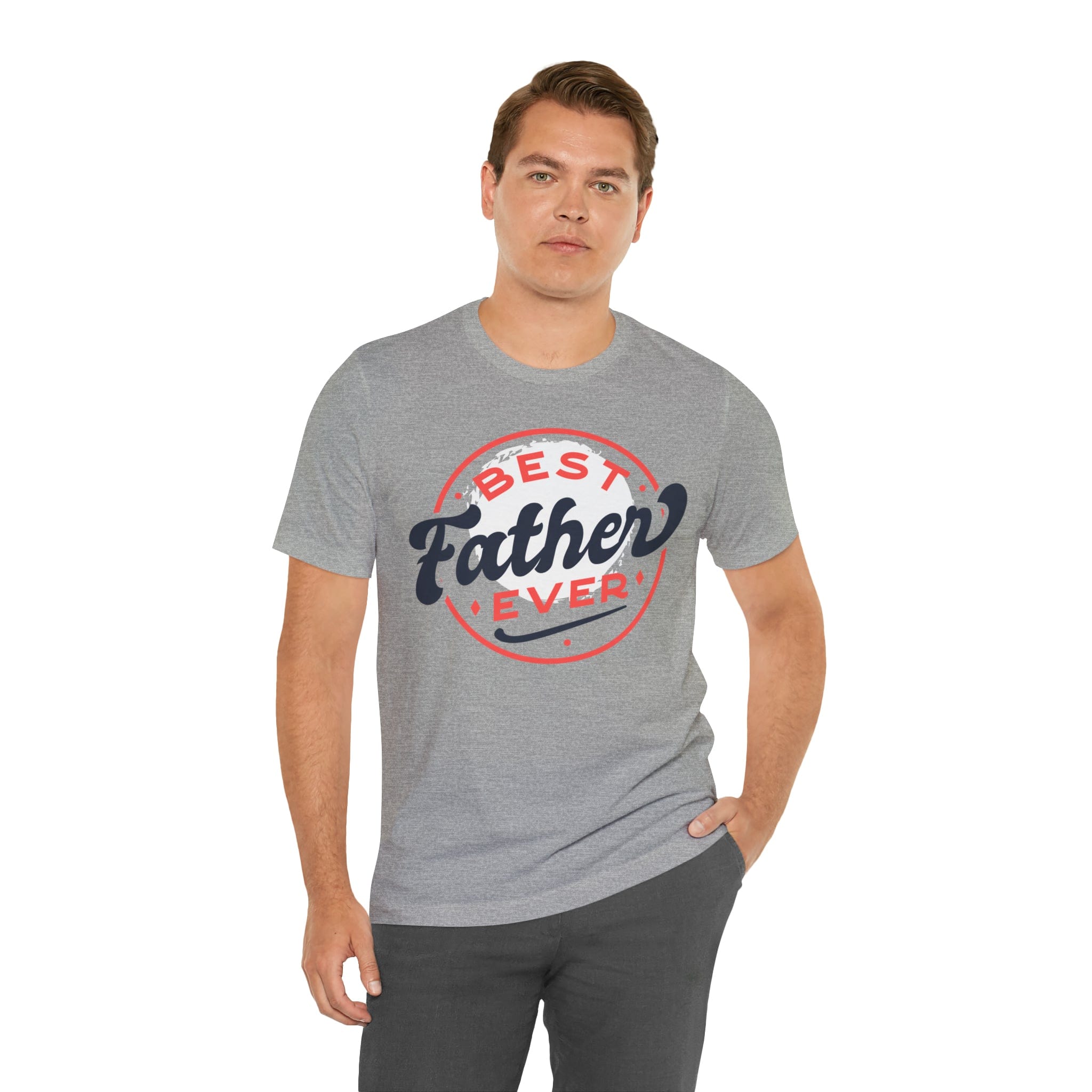 Printify T-Shirt Best Father Ever - Jersey Short Sleeve Tee