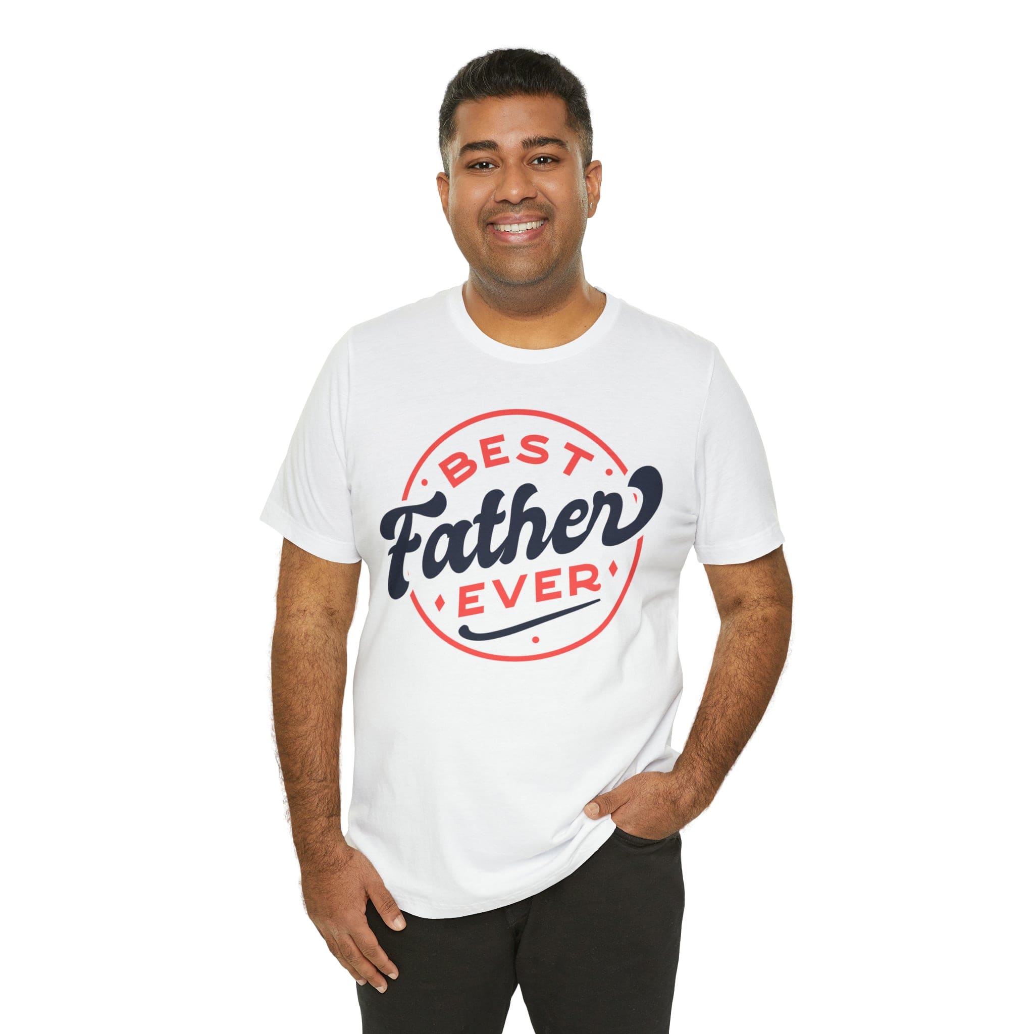 Printify T-Shirt Best Father Ever - Jersey Short Sleeve Tee