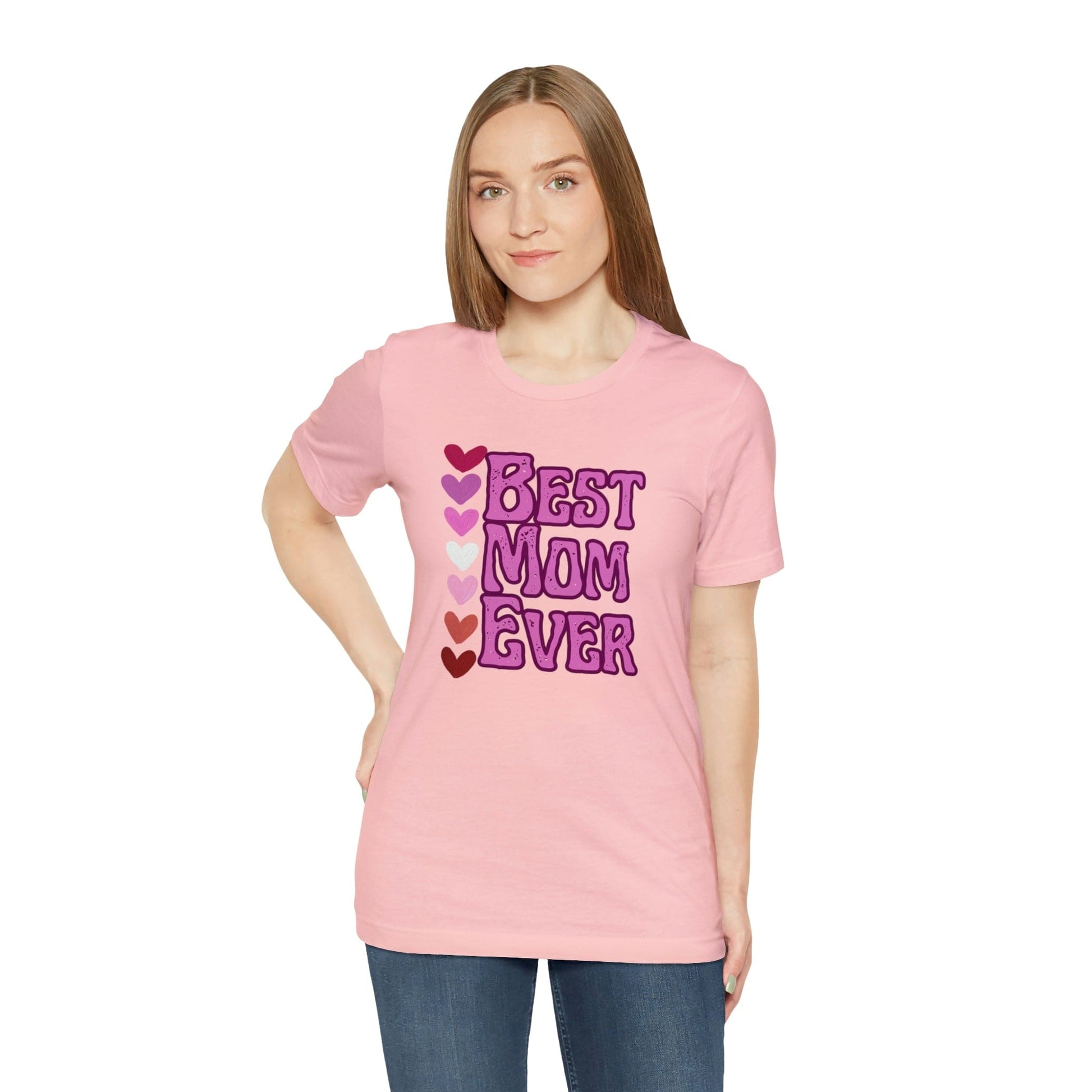 Printify T-Shirt Best Mom Ever - Jersey Short Sleeve Tee