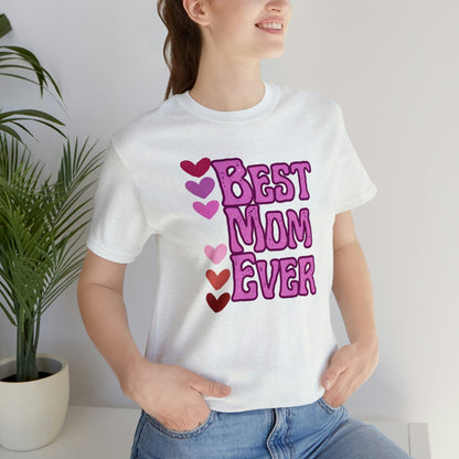 Printify T-Shirt Ash / S Best Mom Ever - Jersey Short Sleeve Tee