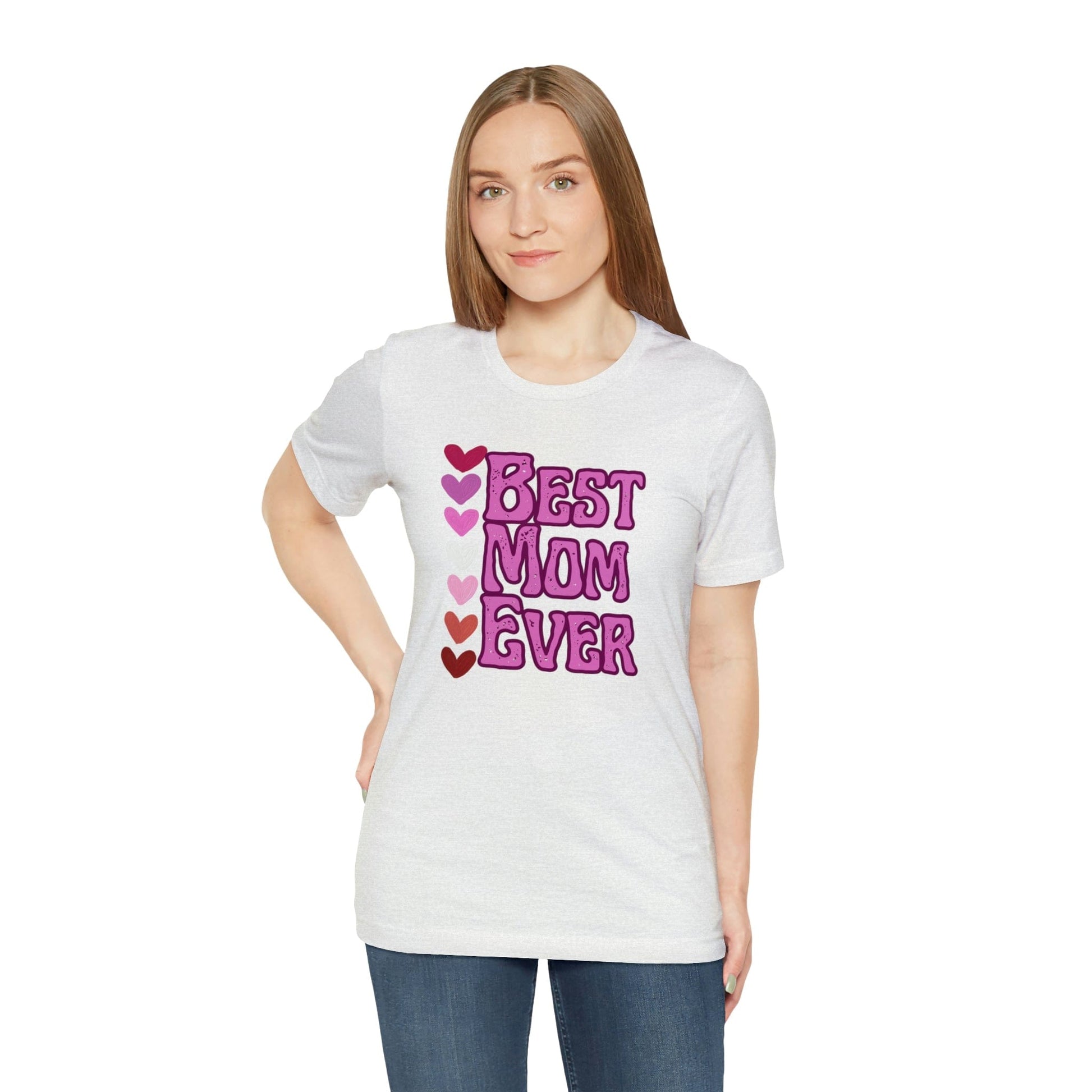 Printify T-Shirt Best Mom Ever - Jersey Short Sleeve Tee