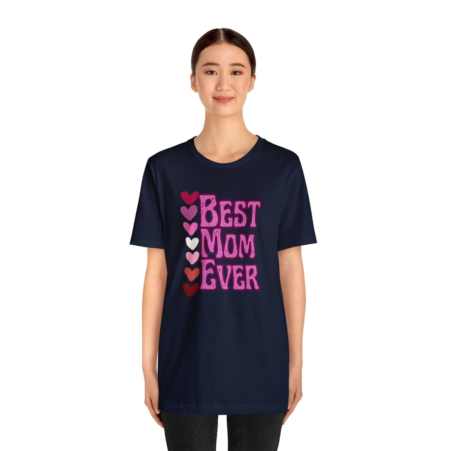 Printify T-Shirt Best Mom Ever - Jersey Short Sleeve Tee