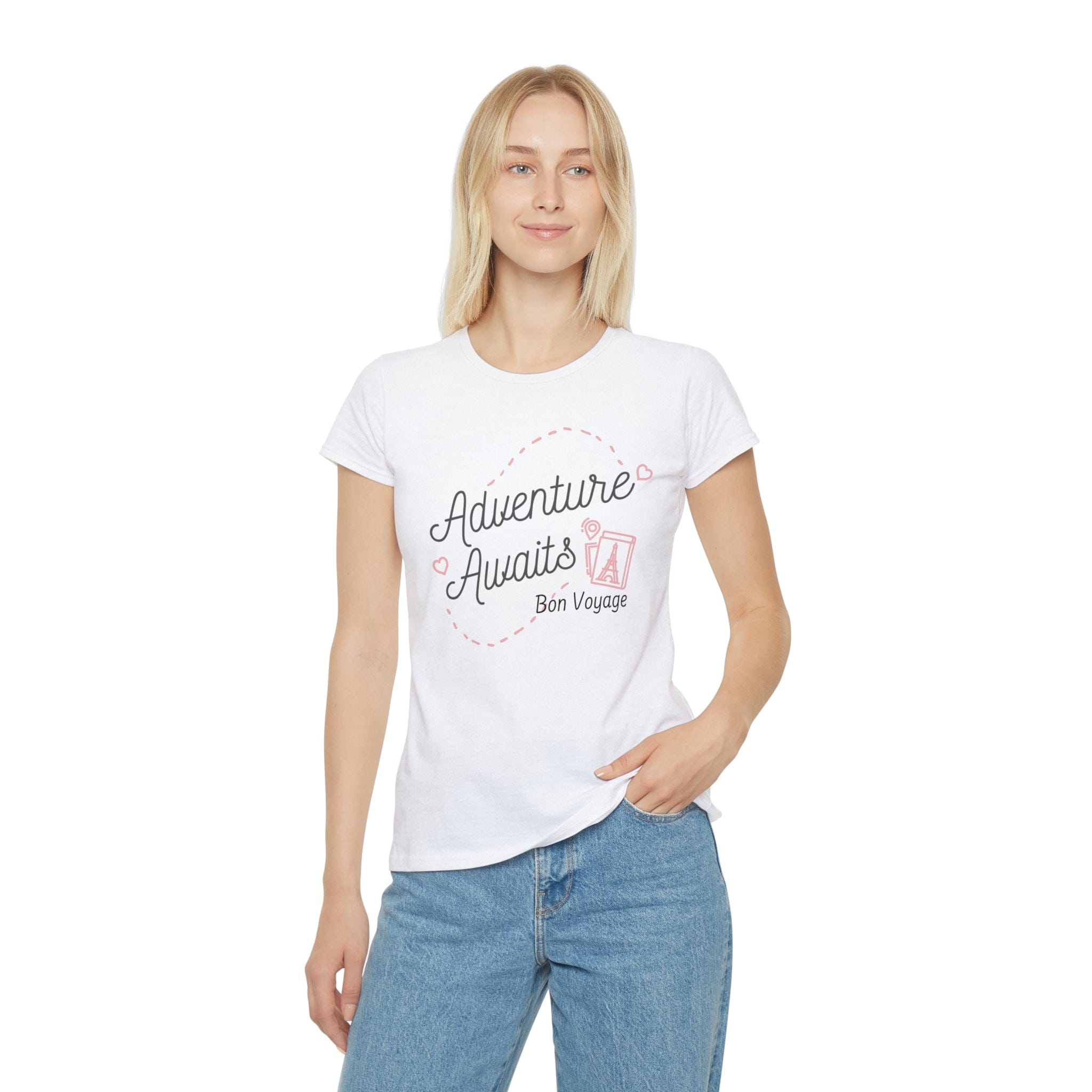 Printify T-Shirt White / XS Bon Voyage! - Women's Iconic T-Shirt