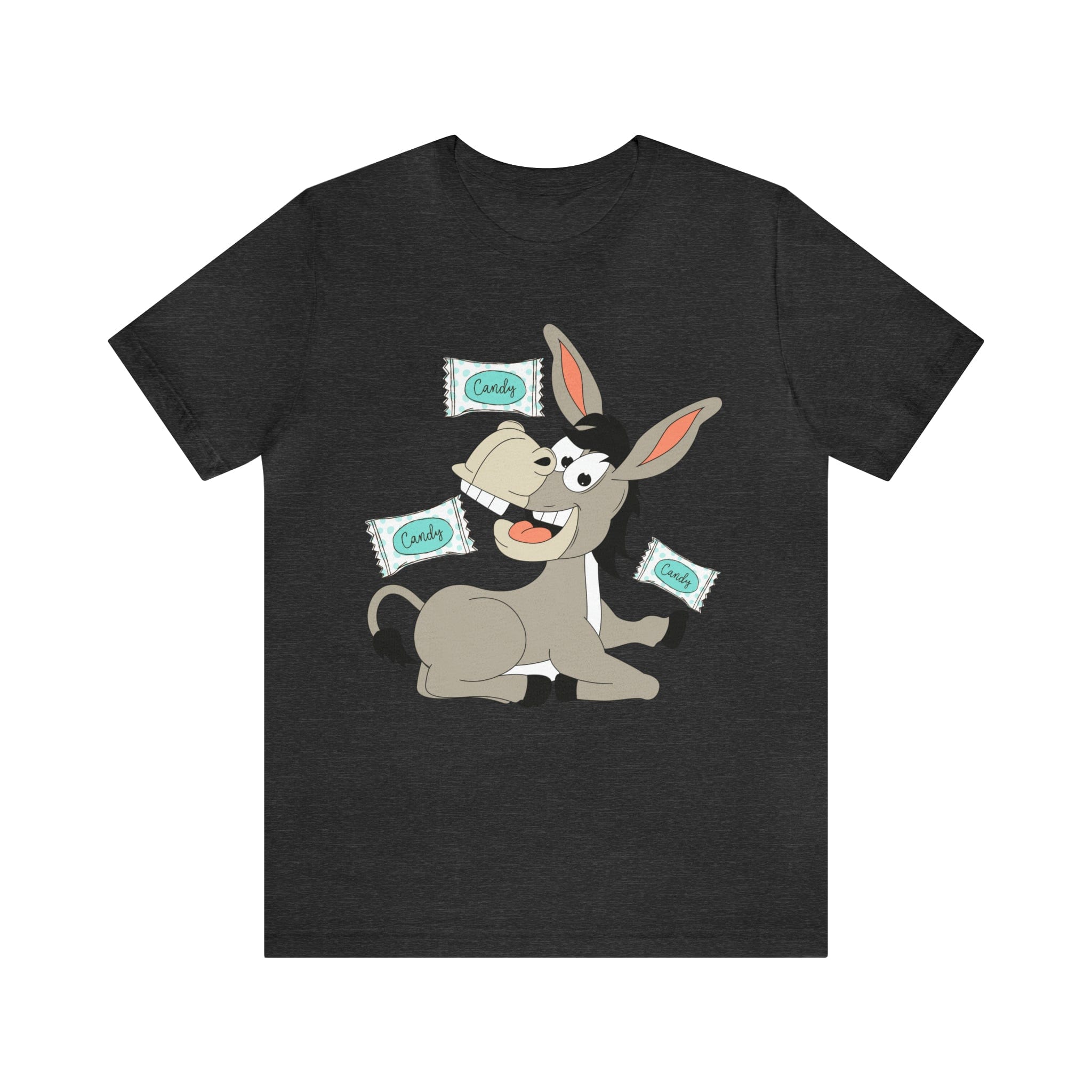 Printify T-Shirt Dark Grey Heather / S Candy Ass (Donkey) - Unisex Jersey Short Sleeve Tee