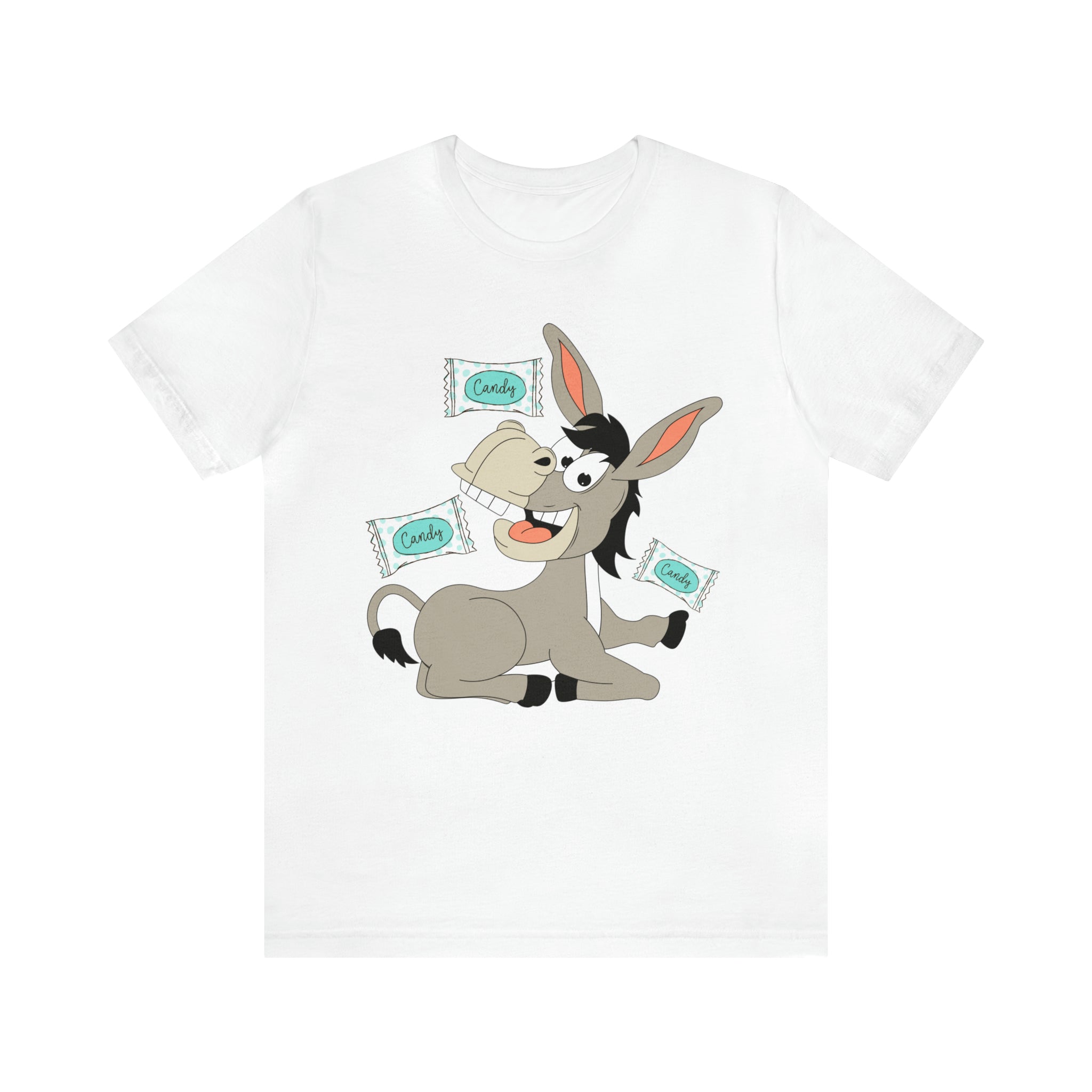 Printify T-Shirt White / S Candy Ass (Donkey) - Unisex Jersey Short Sleeve Tee