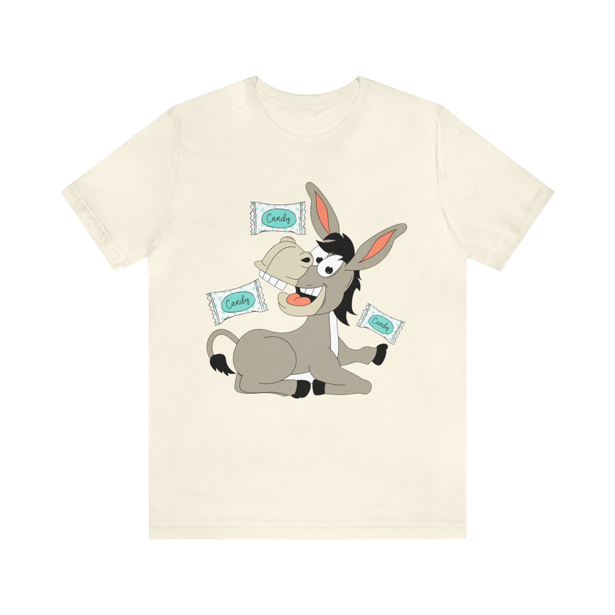 Printify T-Shirt Natural / S Candy Ass (Donkey) - Unisex Jersey Short Sleeve Tee