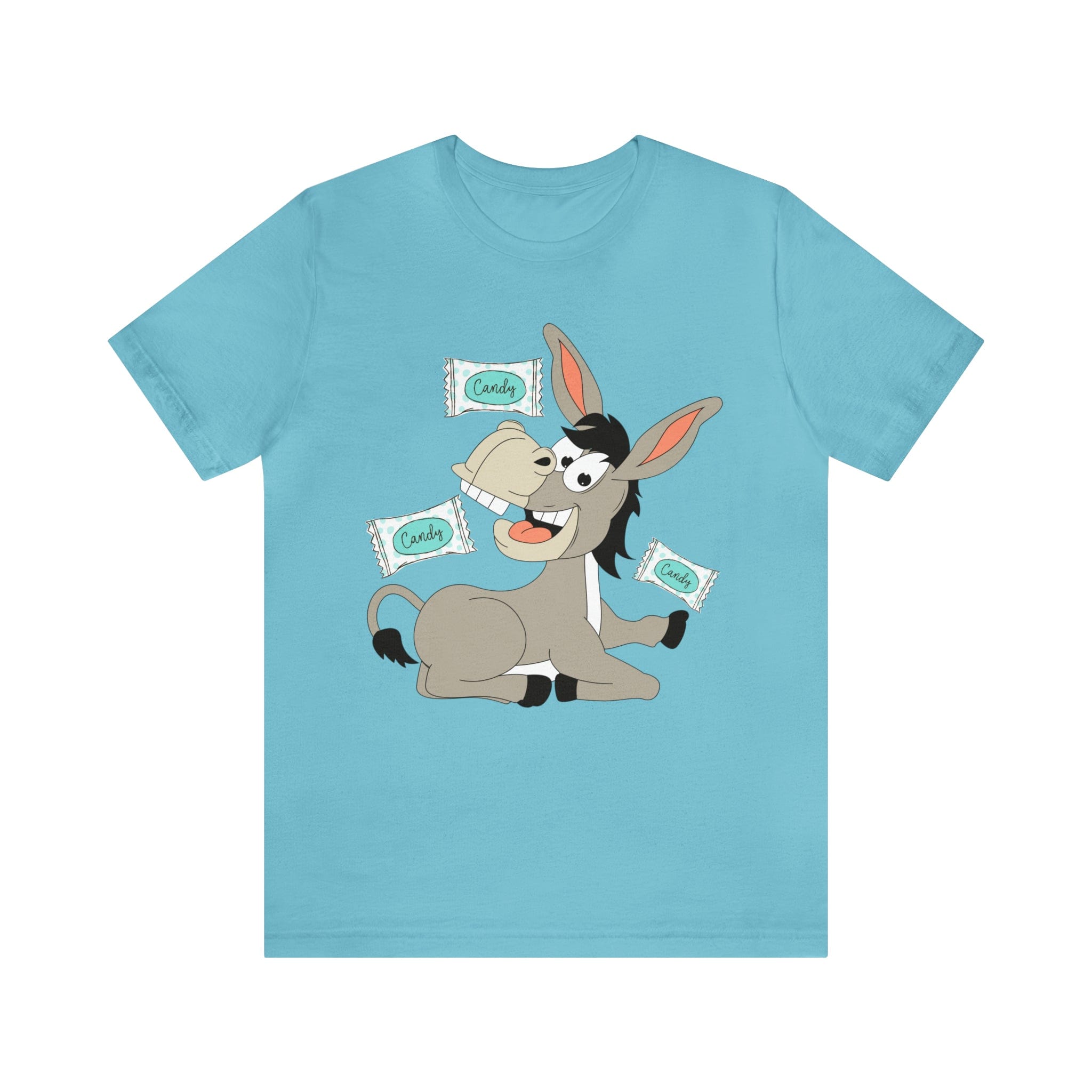 Printify T-Shirt Turquoise / S Candy Ass (Donkey) - Unisex Jersey Short Sleeve Tee