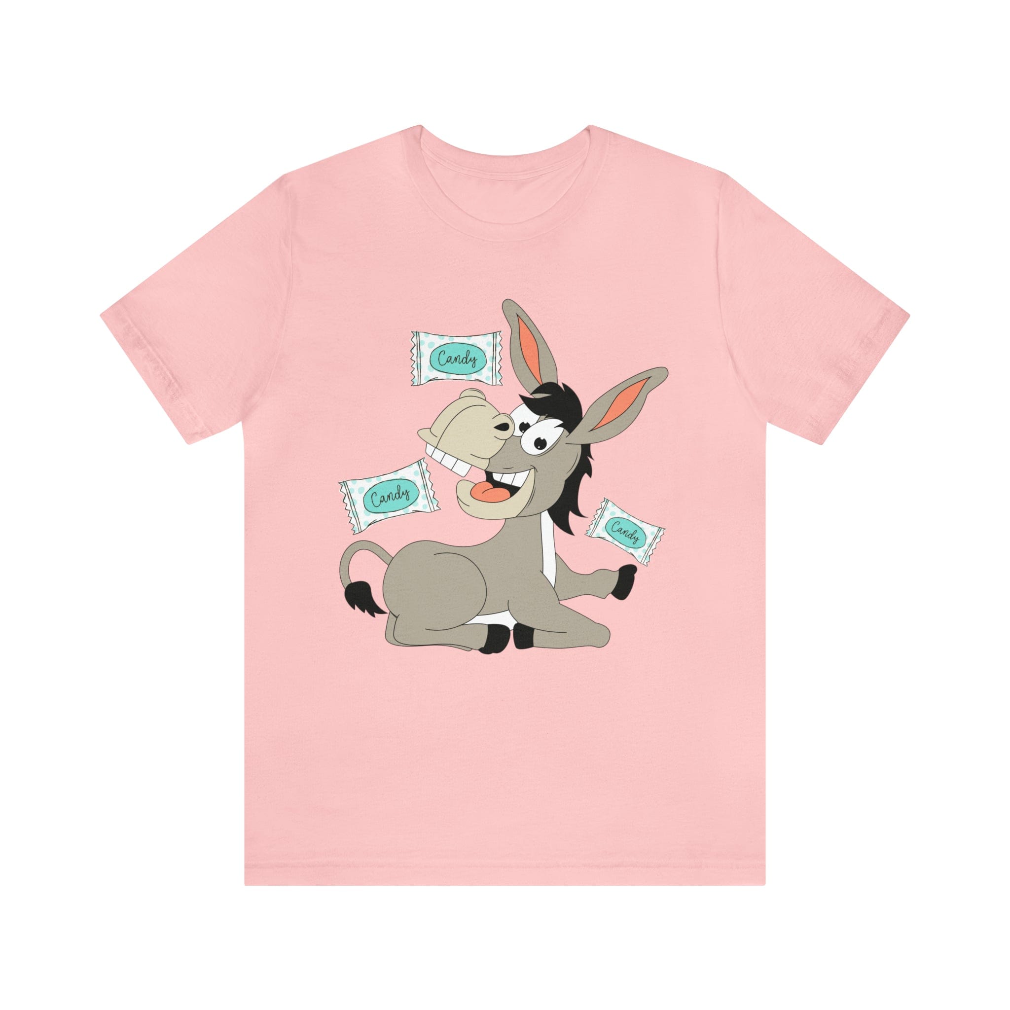 Printify T-Shirt Pink / S Candy Ass (Donkey) - Unisex Jersey Short Sleeve Tee