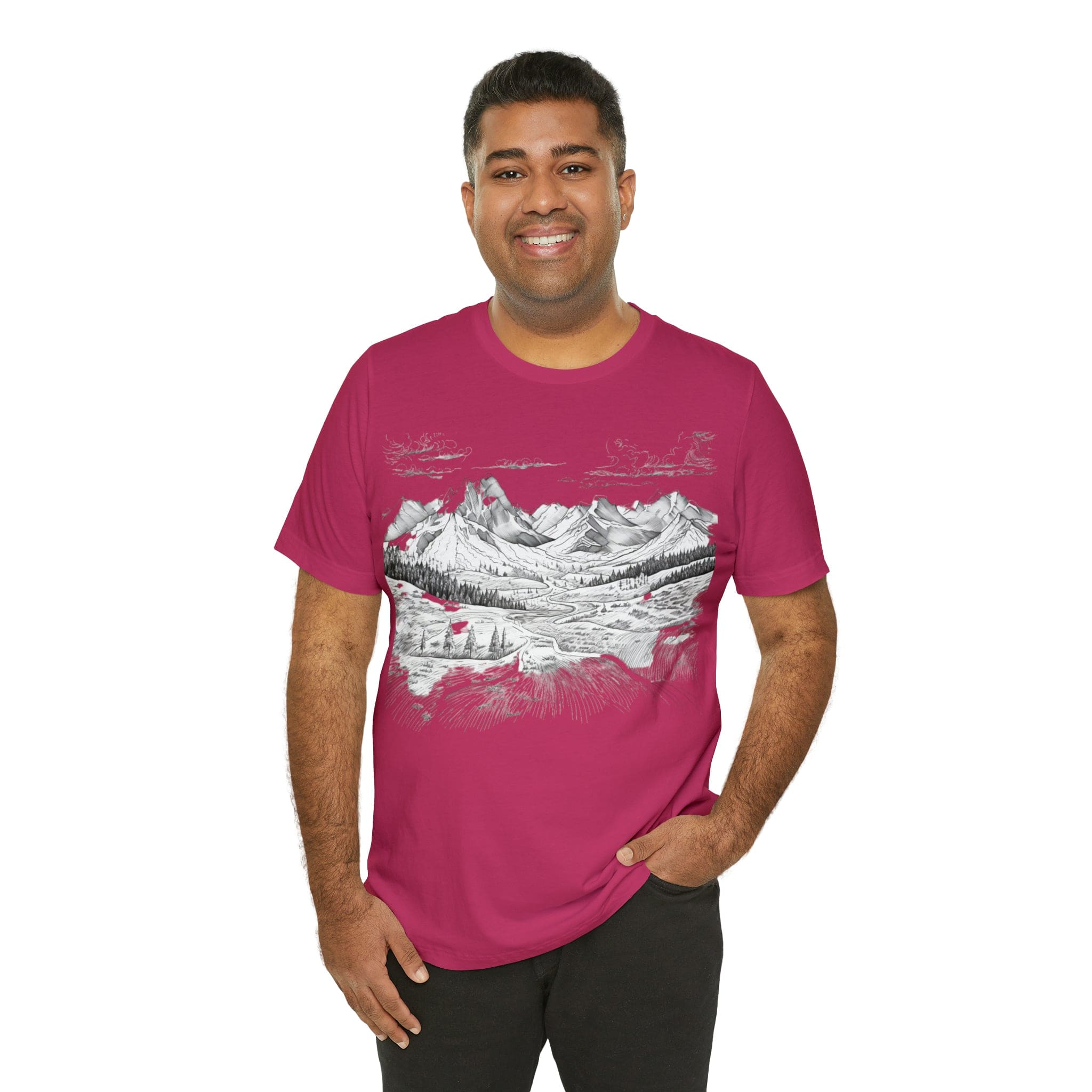 Printify T-Shirt Chugach Valley Alaskan Wilderness - Unisex Jersey Short Sleeve Tee