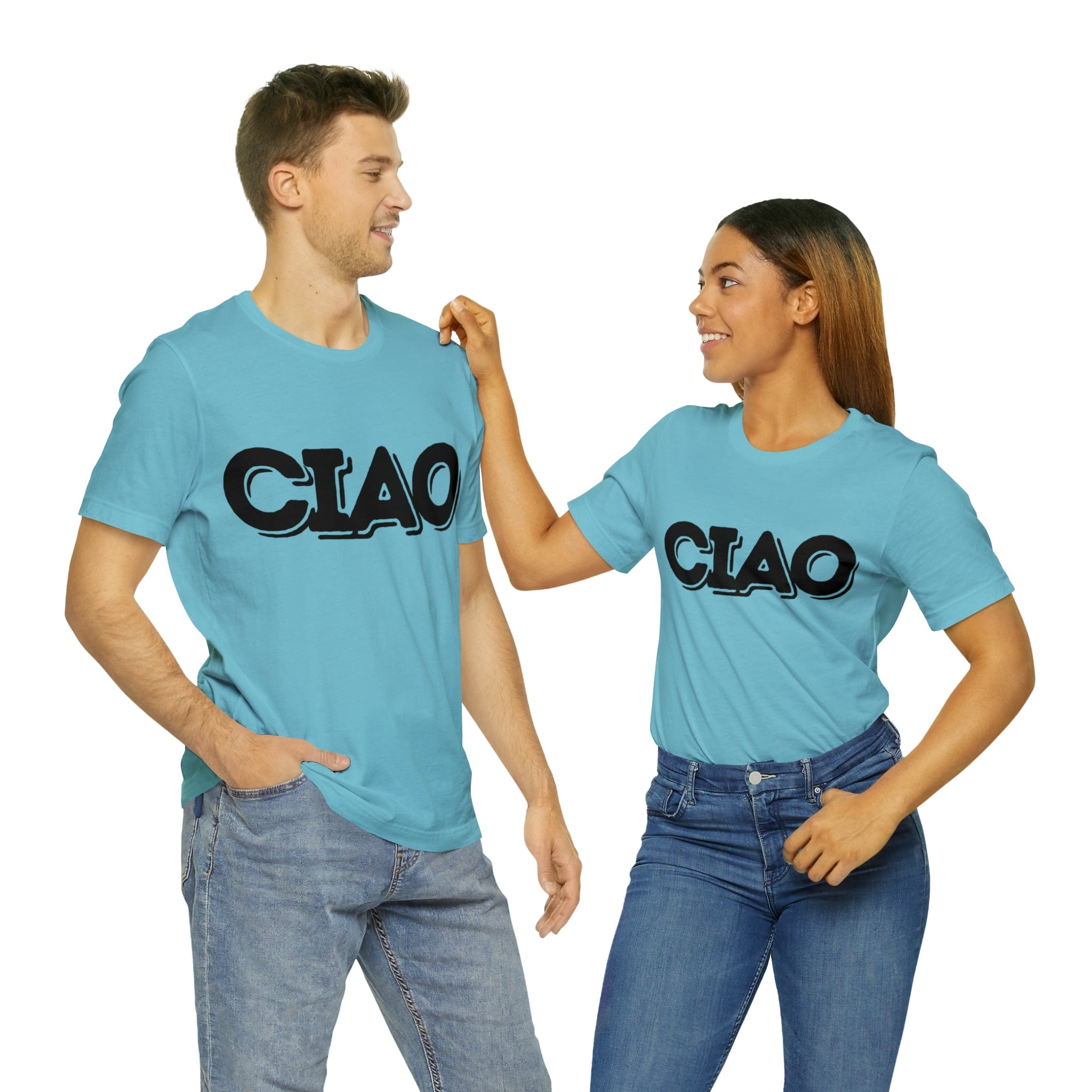 Printify T-Shirt Turquoise / S Ciao! Italian Unisex Jersey Short Sleeve Tee