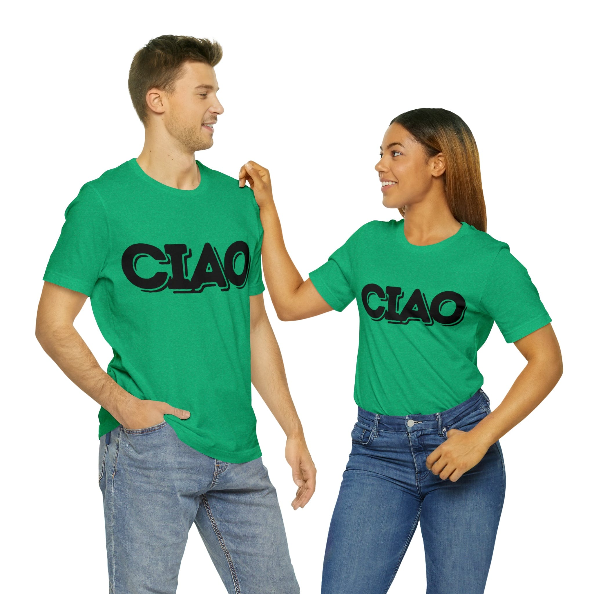 Printify T-Shirt Heather Kelly / S Ciao! Italian Unisex Jersey Short Sleeve Tee