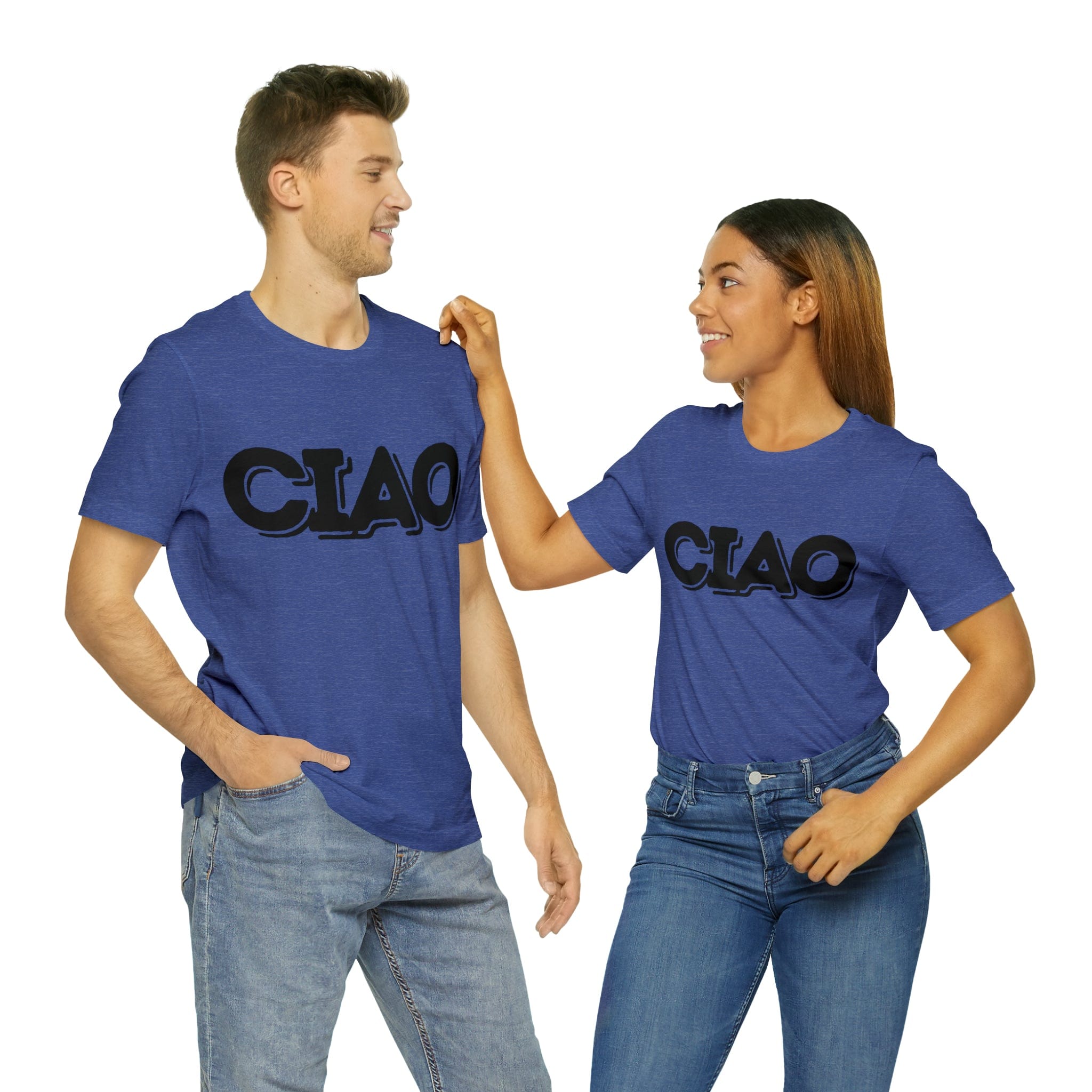 Printify T-Shirt Heather True Royal / S Ciao! Italian Unisex Jersey Short Sleeve Tee