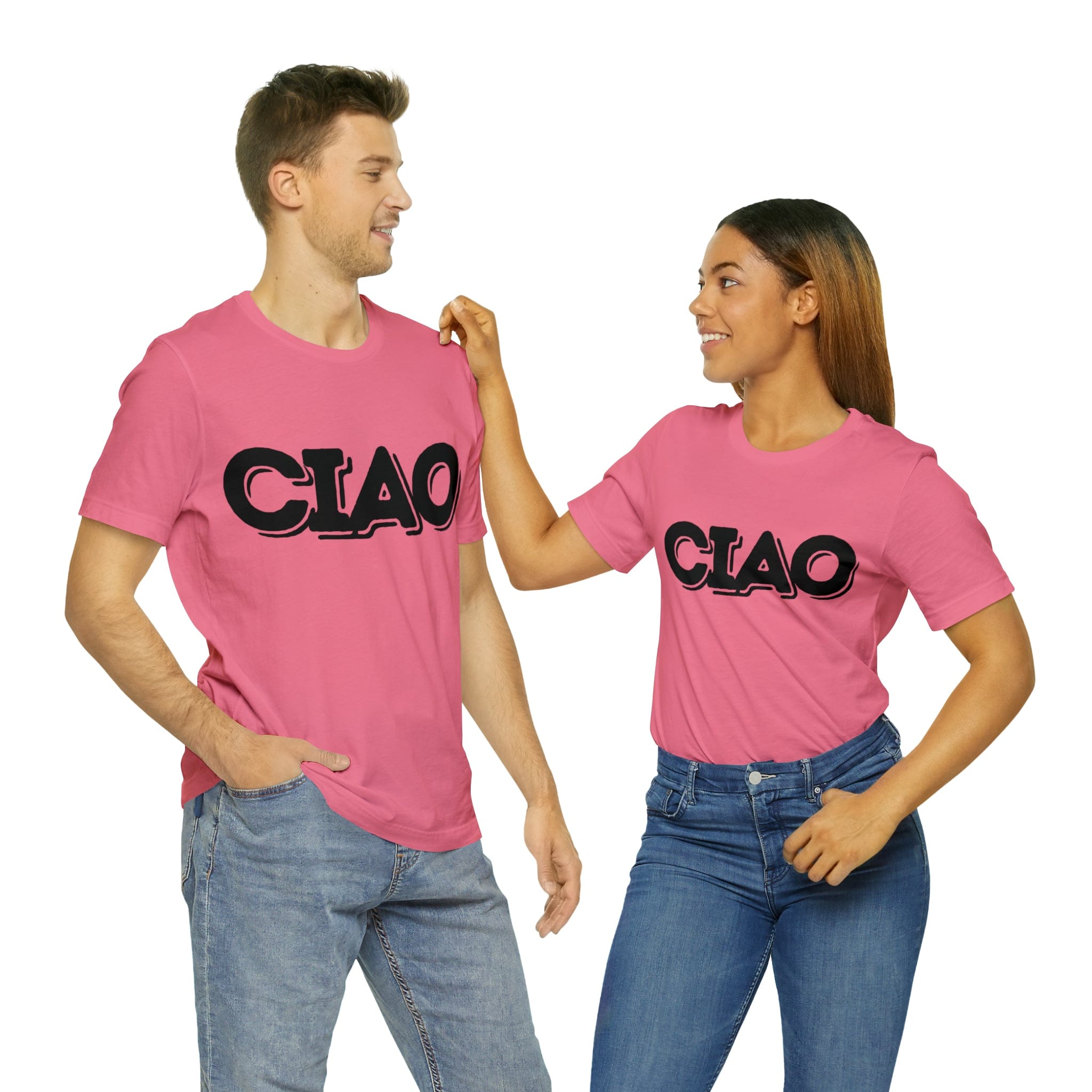 Printify T-Shirt Charity Pink / S Ciao! Italian Unisex Jersey Short Sleeve Tee