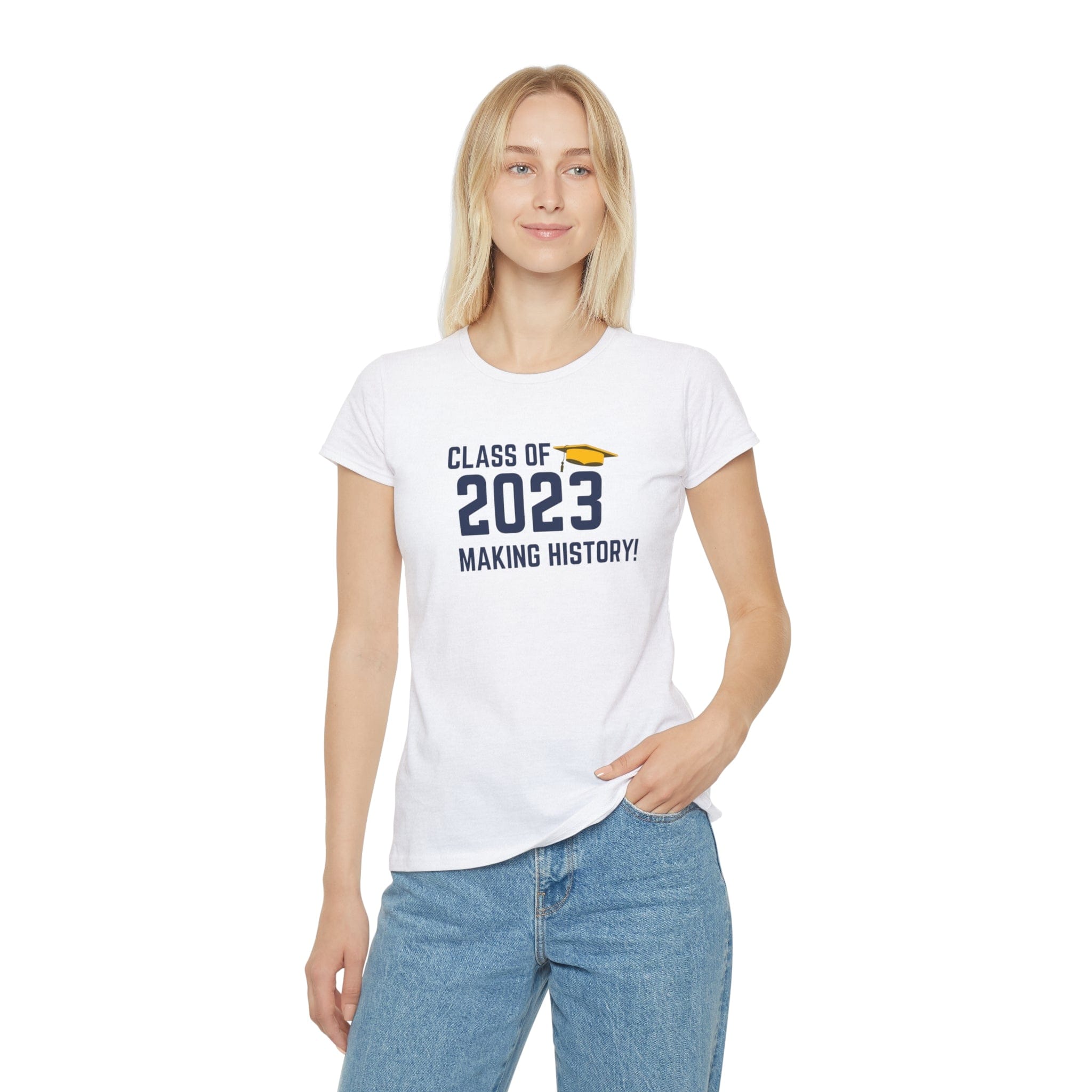 Printify T-Shirt White / XL Class of 2023 Making History! - Women's Iconic T-Shirt