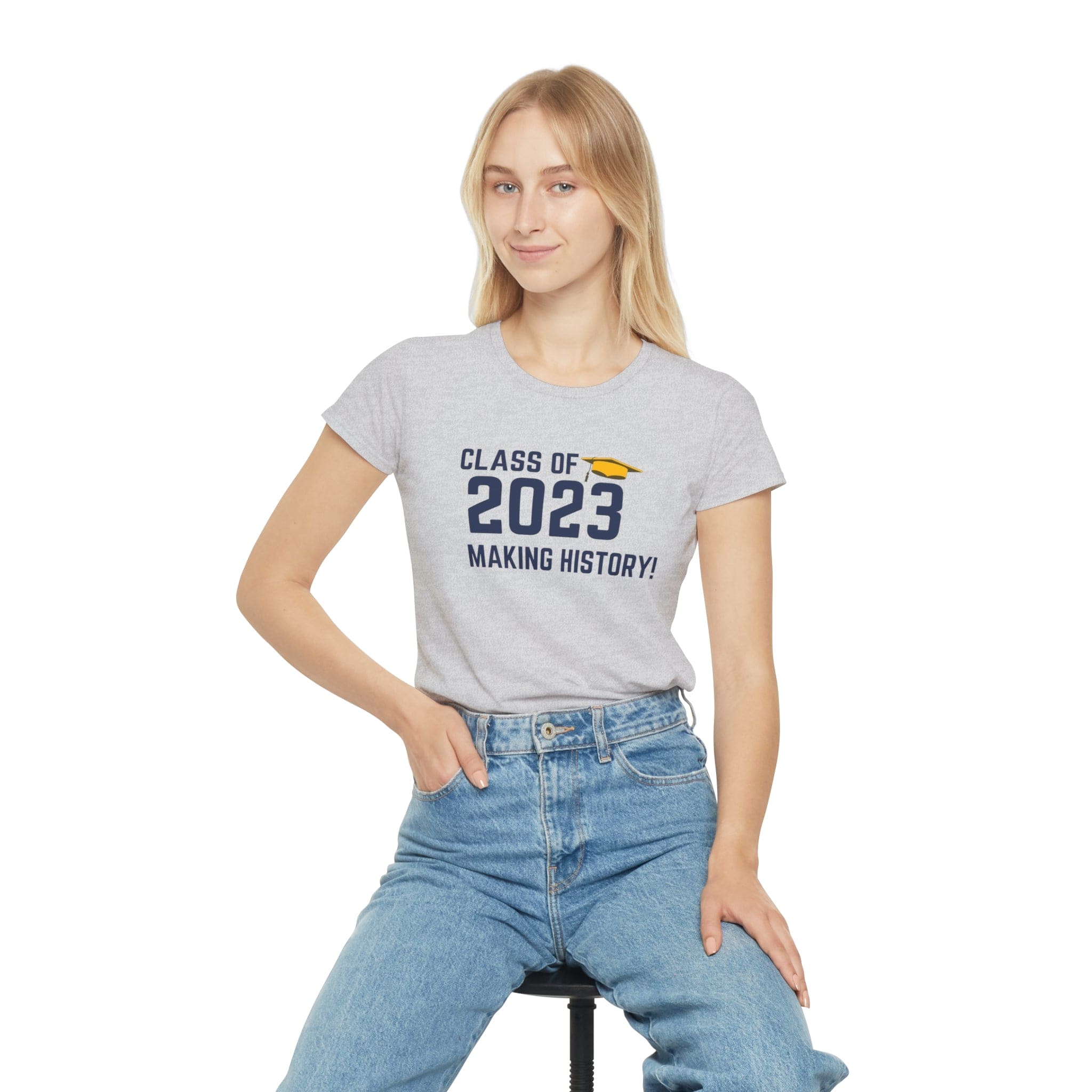 Printify T-Shirt Class of 2023 Making History! - Women's Iconic T-Shirt