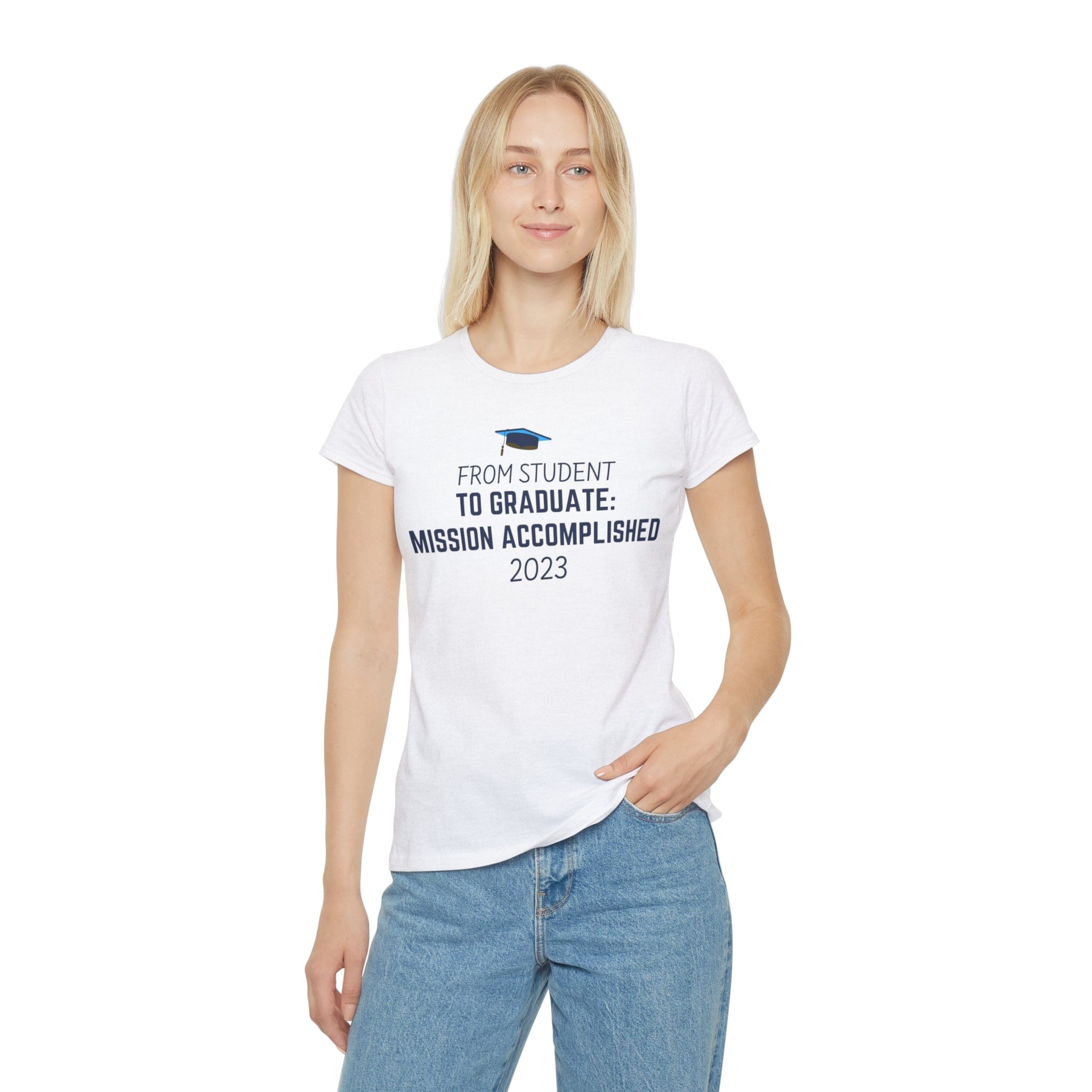 Printify T-Shirt White / XL Class of 2023 Mission Accomplished! - Women's Iconic T-Shirt