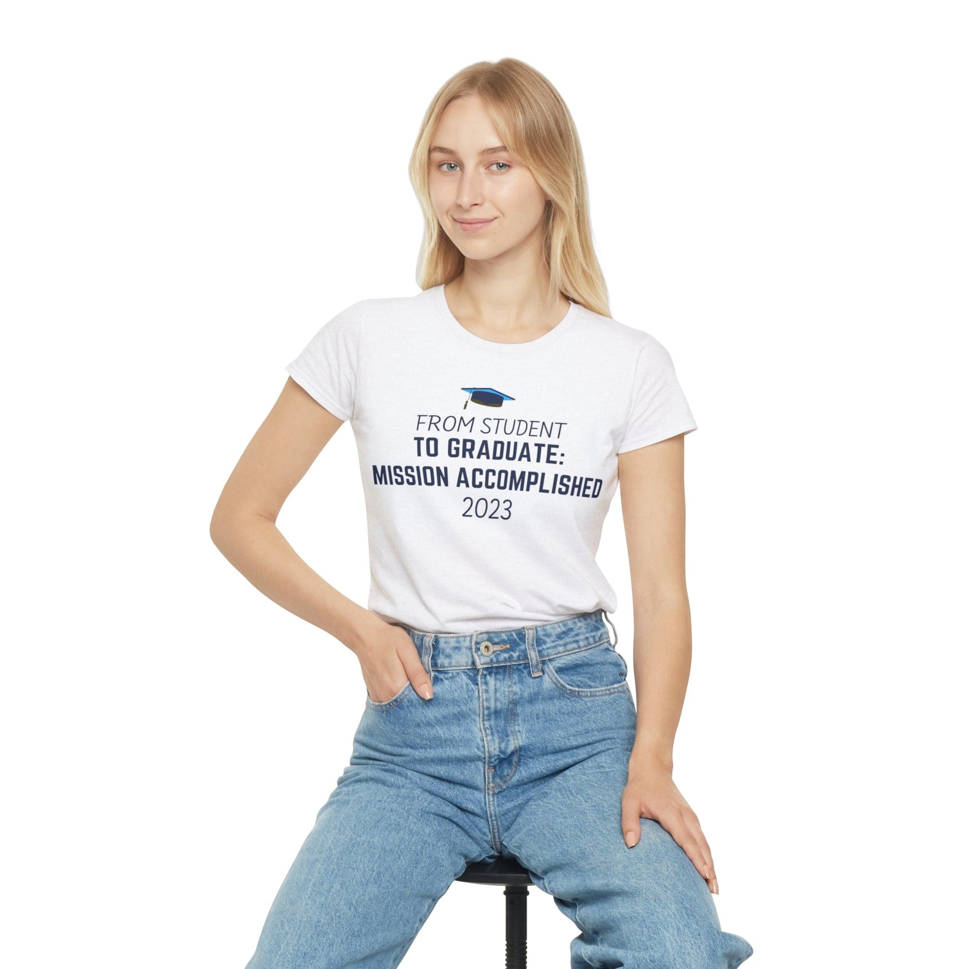 Printify T-Shirt Class of 2023 Mission Accomplished! - Women's Iconic T-Shirt