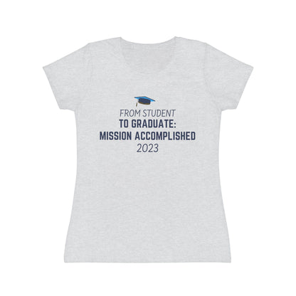 Printify T-Shirt Heather Grey / XS Class of 2023 Mission Accomplished! - Women's Iconic T-Shirt