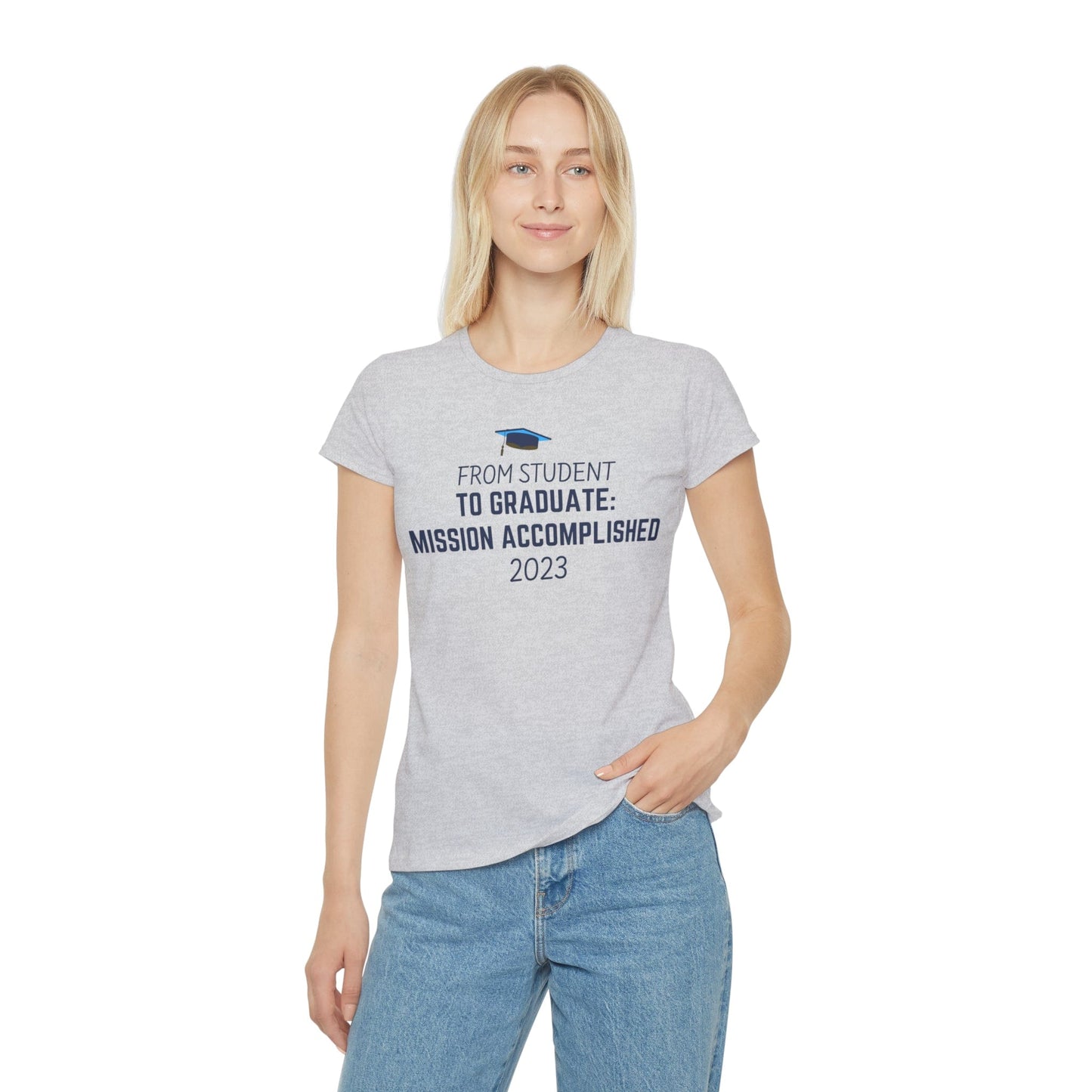 Printify T-Shirt Class of 2023 Mission Accomplished! - Women's Iconic T-Shirt