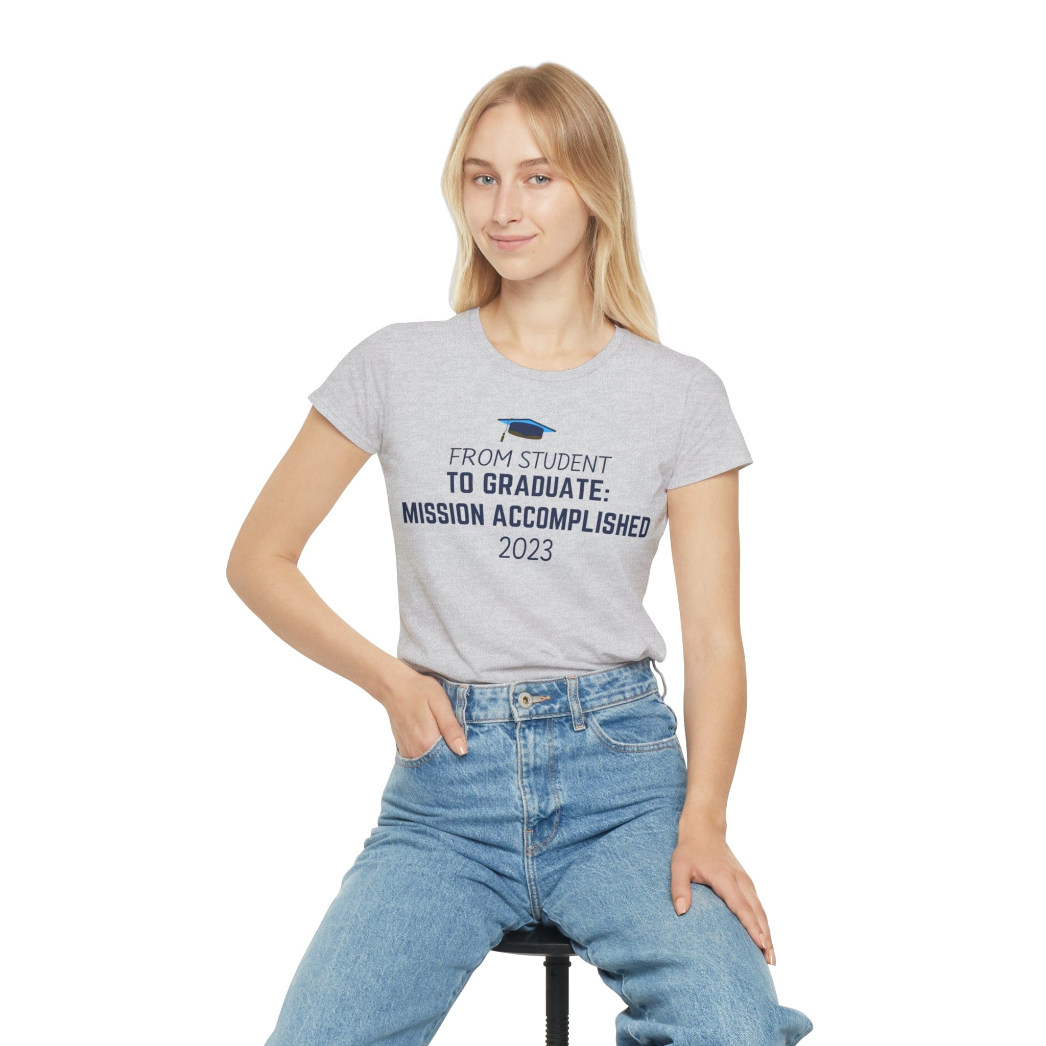 Printify T-Shirt Class of 2023 Mission Accomplished! - Women's Iconic T-Shirt
