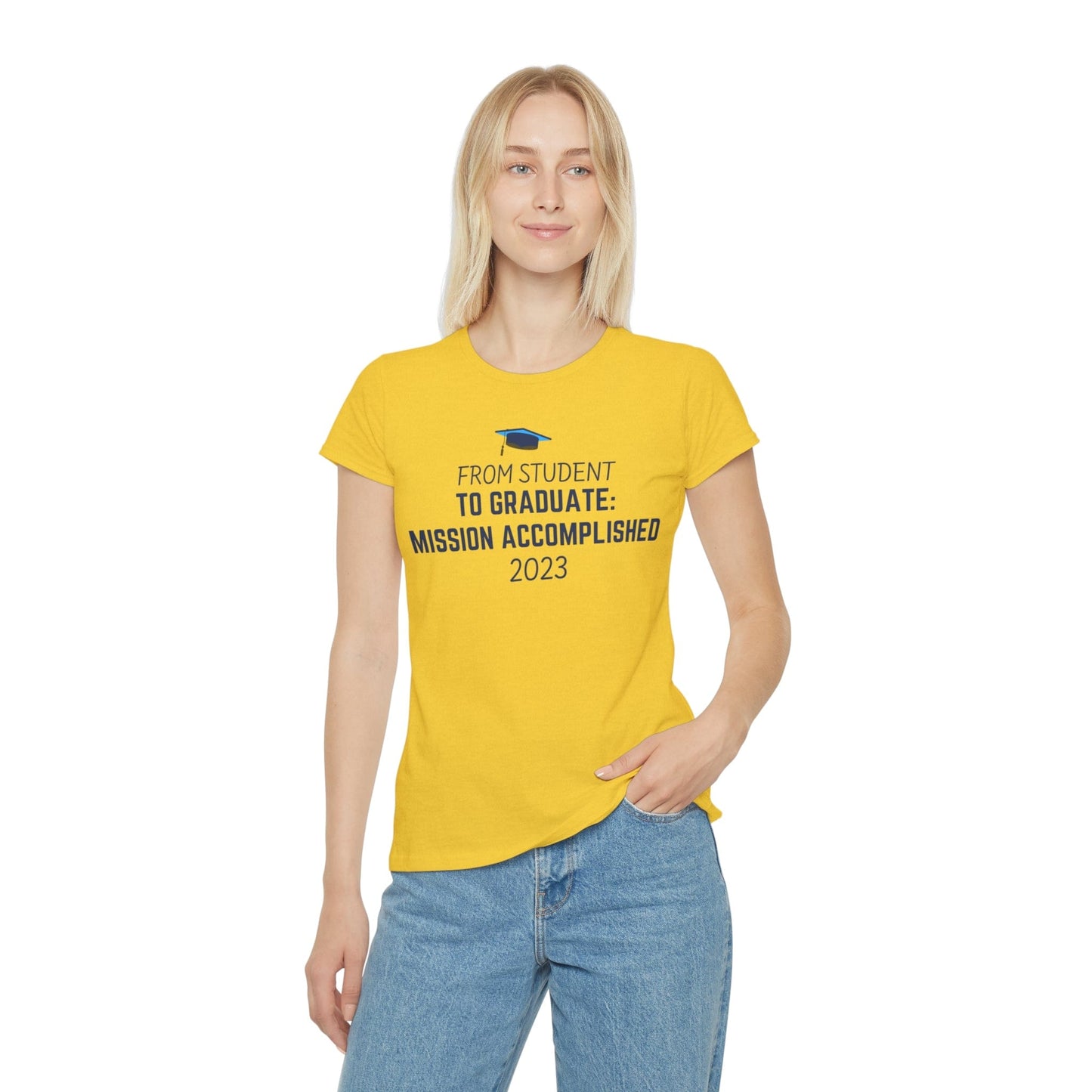 Printify T-Shirt Class of 2023 Mission Accomplished! - Women's Iconic T-Shirt