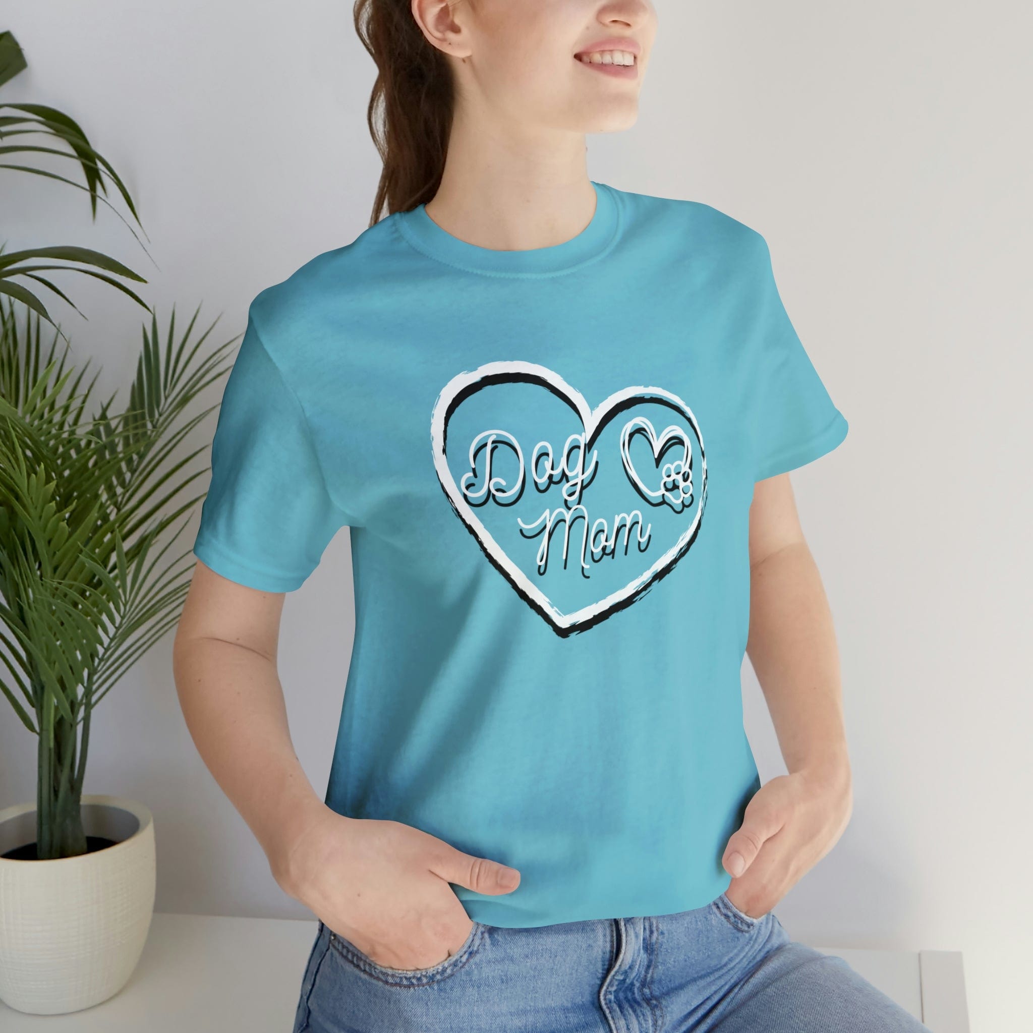 Printify T-Shirt Dog Mom - Unisex Jersey Short Sleeve Tee
