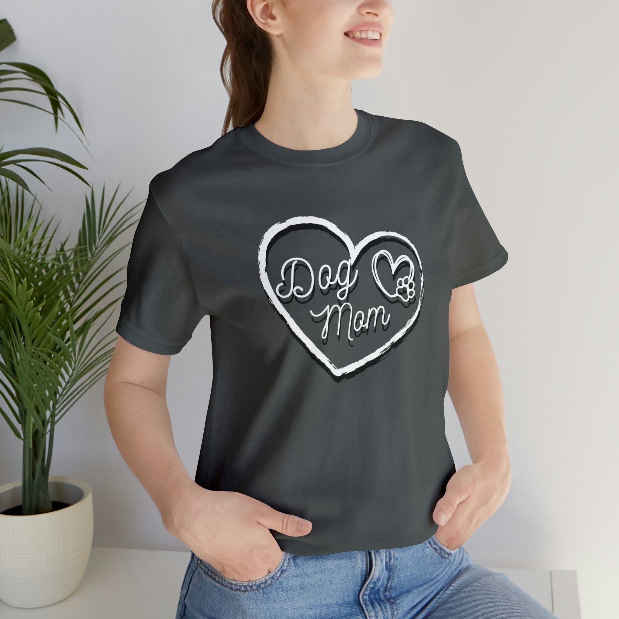 Printify T-Shirt Dog Mom - Unisex Jersey Short Sleeve Tee