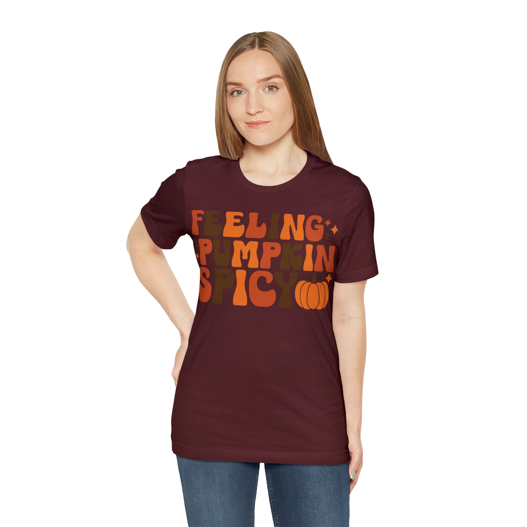 Printify T-Shirt Feeling Pumpkin Spicy  - Unisex Jersey Short Sleeve Tee